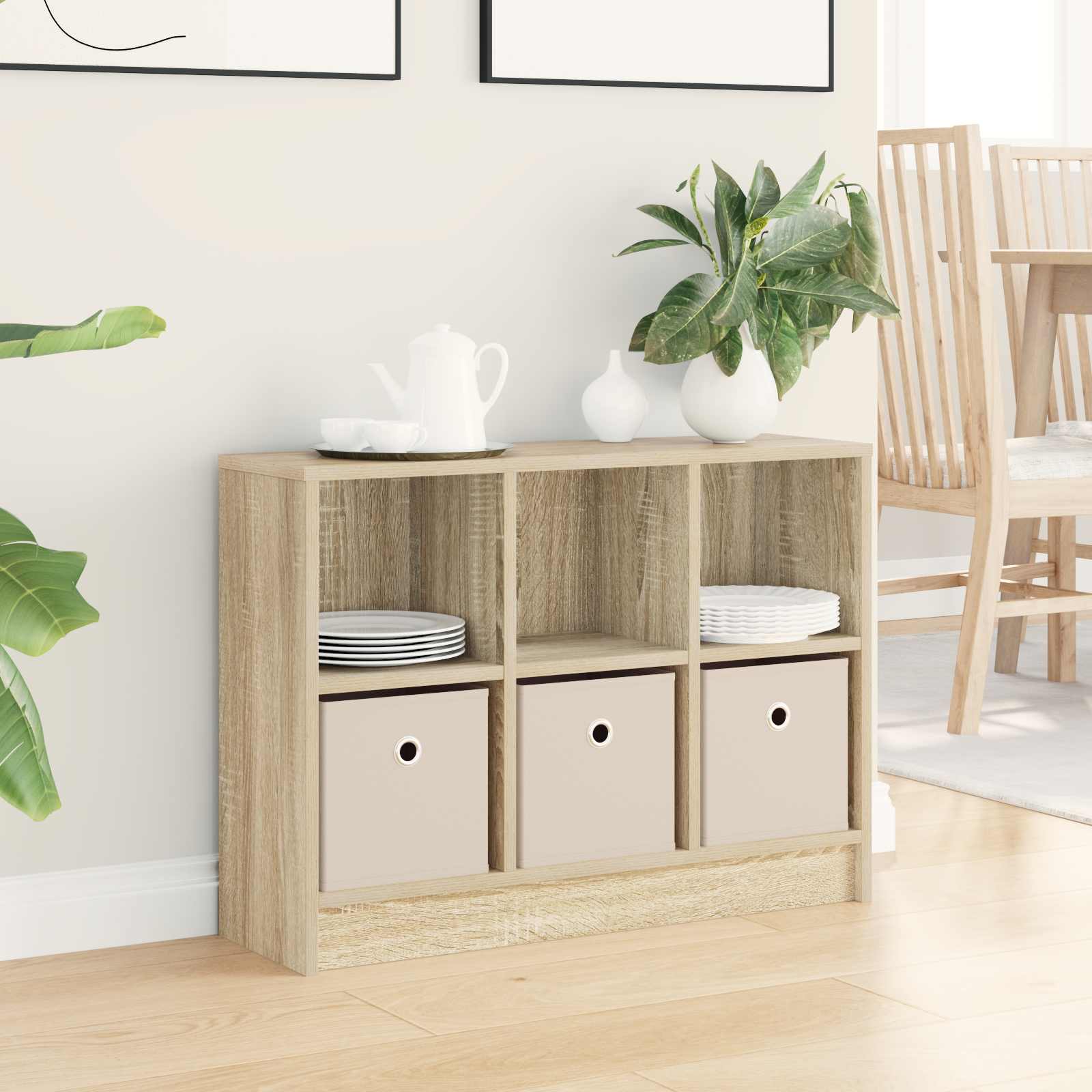 Kumode ar atvilktnēm ozols Sonoma 73,5 x 22,5 x 53,5 cm
