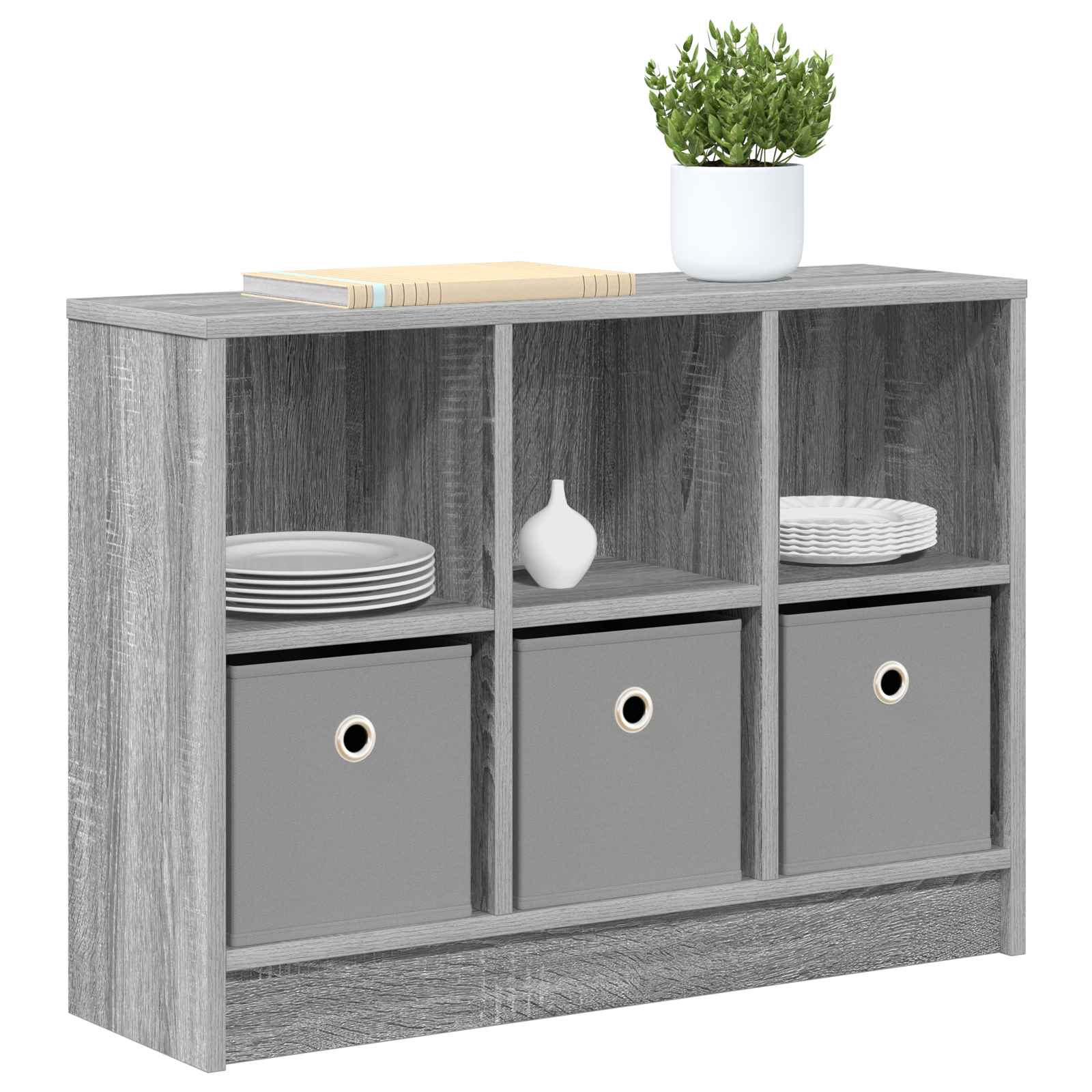 Kumode ar atvilktni Pelēka Sonoma 73,5 x 22,5 x 53,5 cm