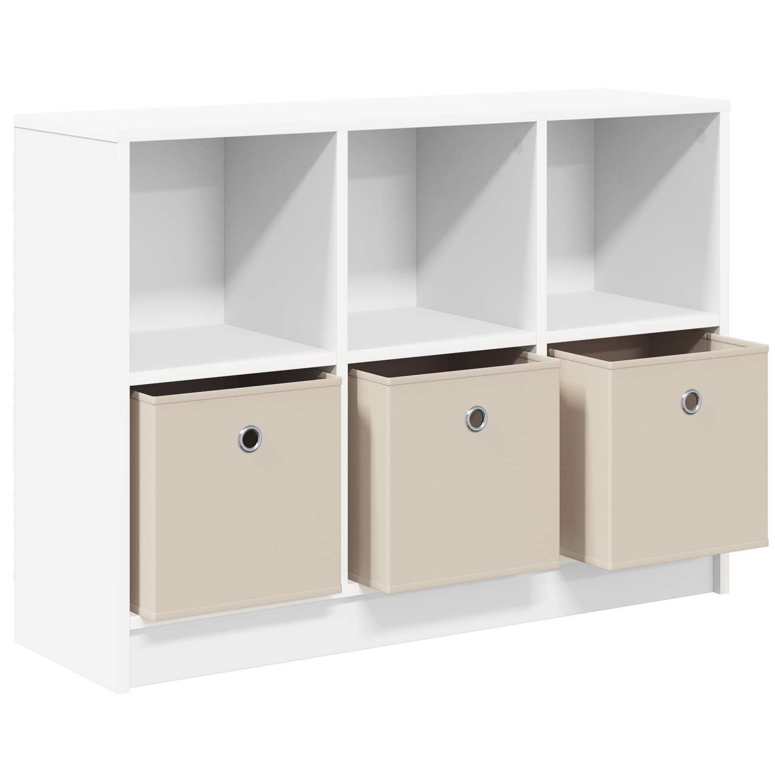 Kumode ar atvilktnēm Balta 88,5 x 27,5 x 63,5 cm