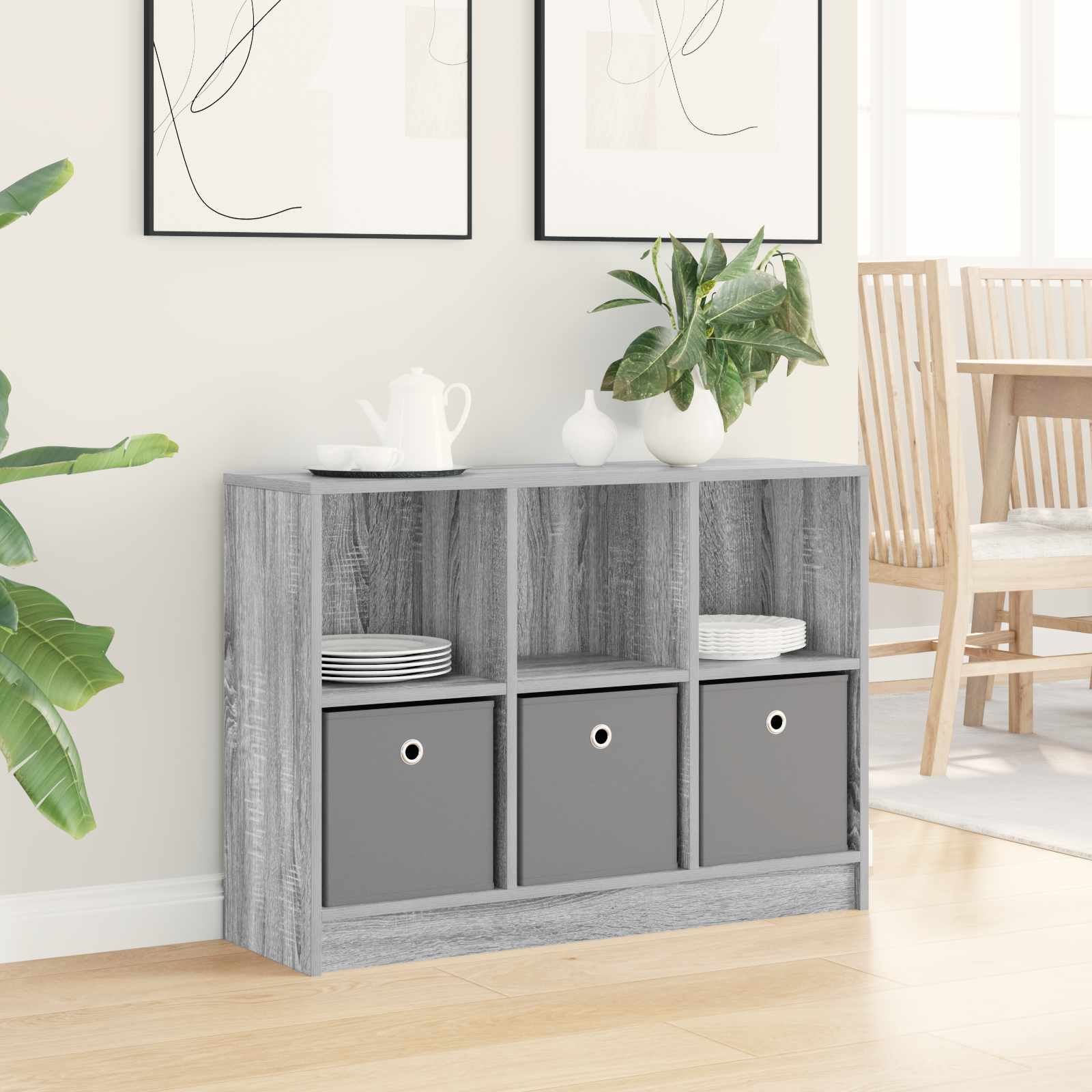 Kumode ar atvilktni Pelēks Sonoma 88,5 x 27,5 x 63,5 cm