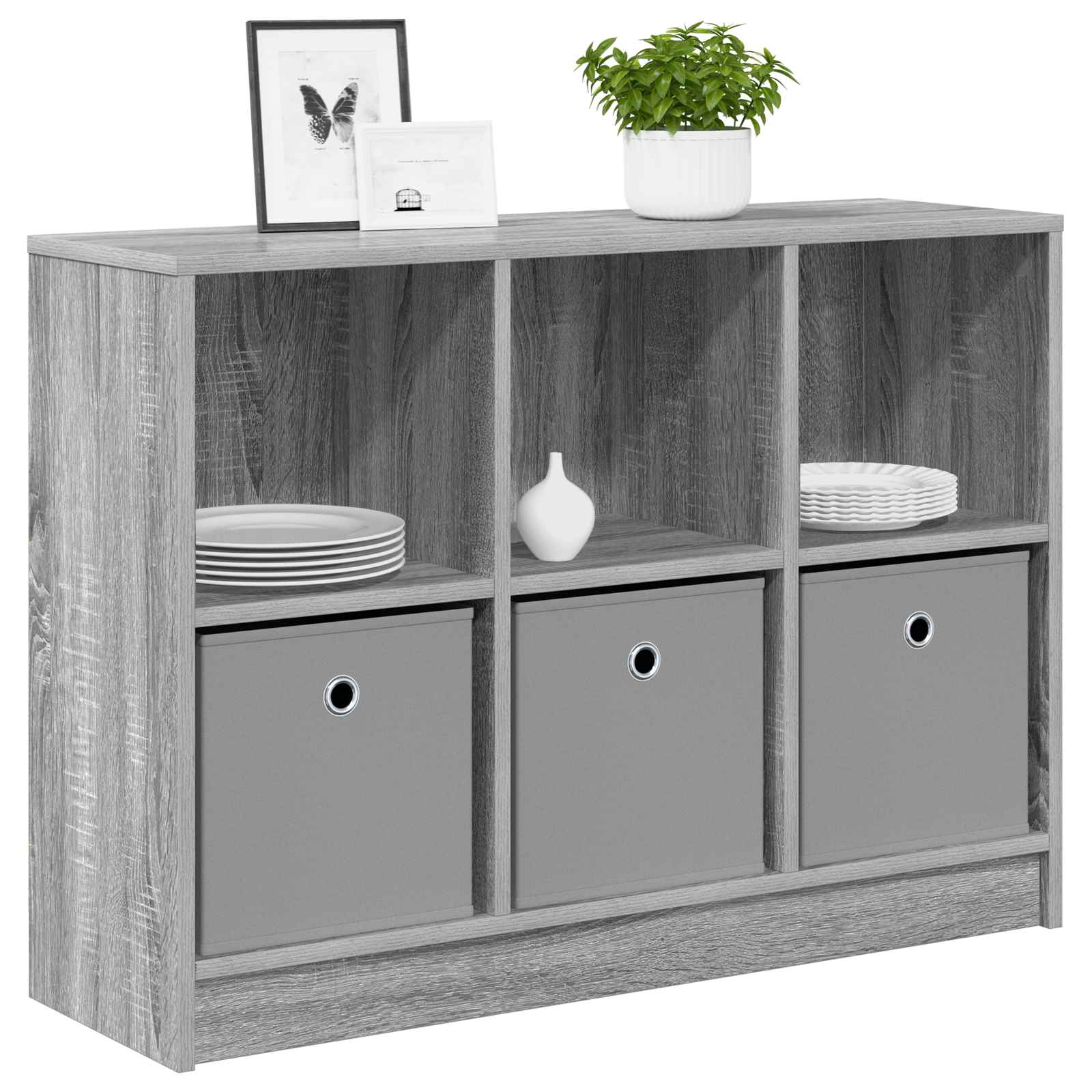 Kumode ar atvilktni Pelēks Sonoma 88,5 x 27,5 x 63,5 cm