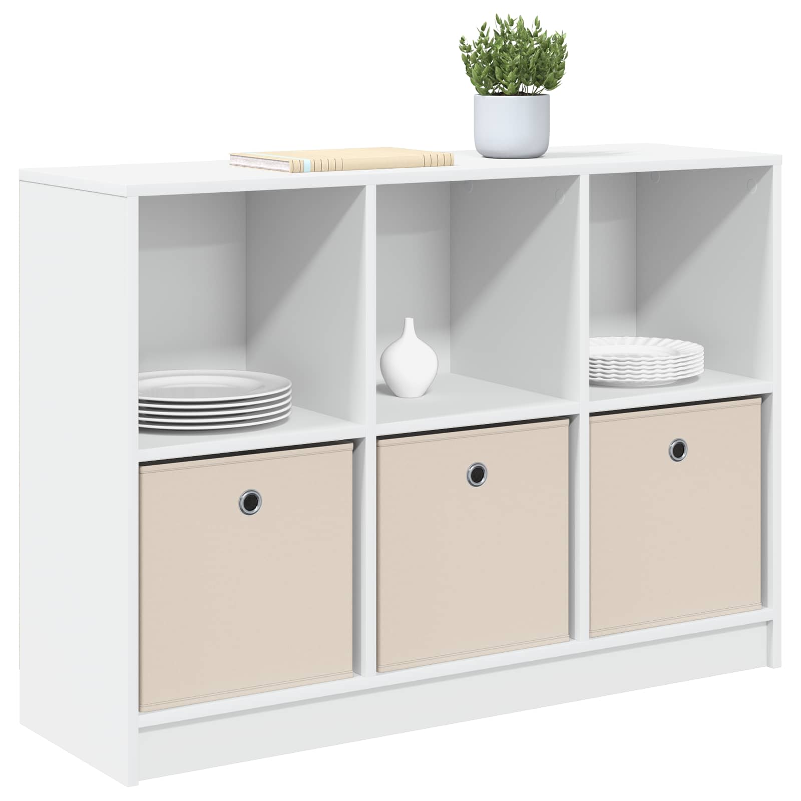 Konsole ar atvilktni Balts 102 x 32 x 73,5 cm