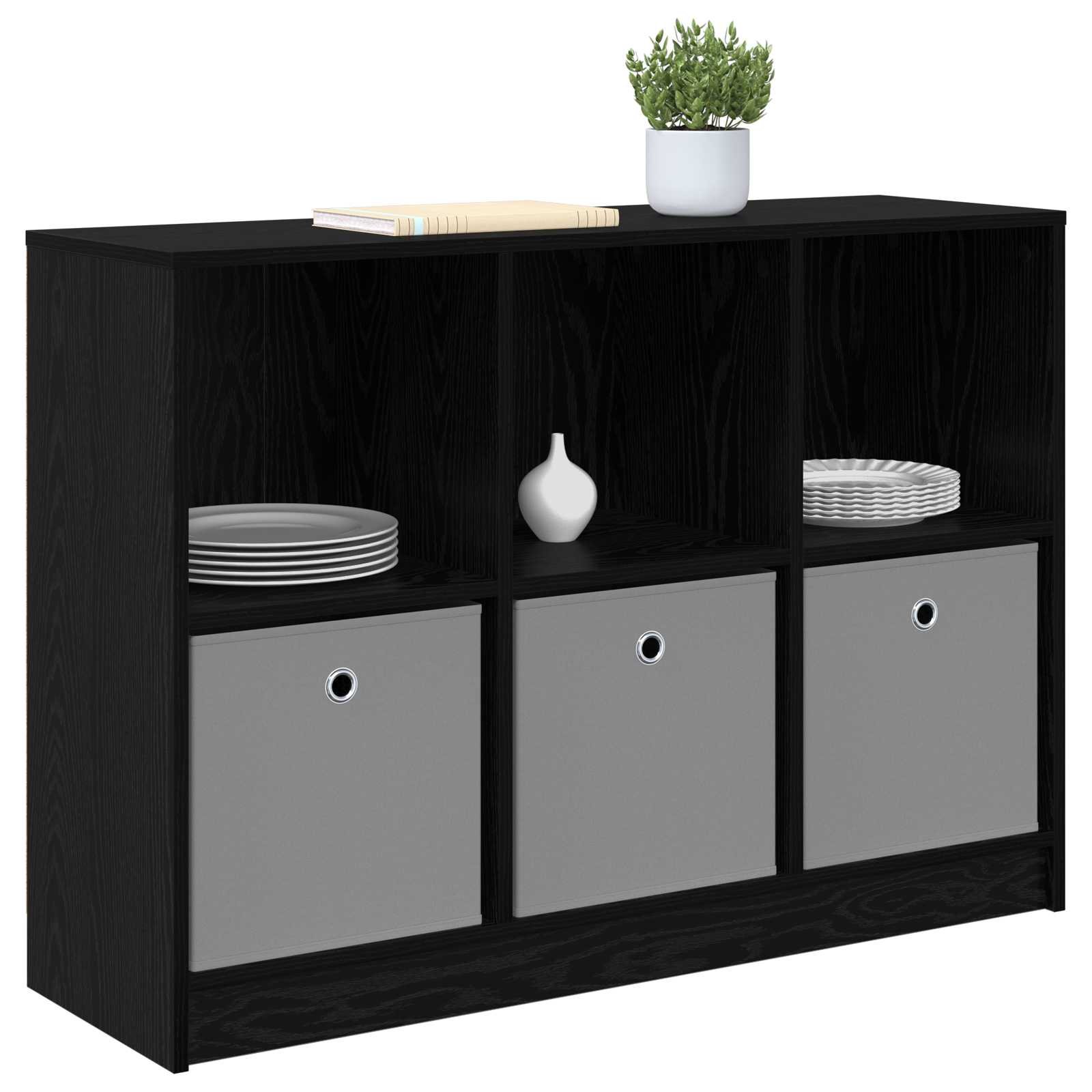 Konsoles galds ar atvilktnēm Melns ozols 102 x 32 x 73,5 cm