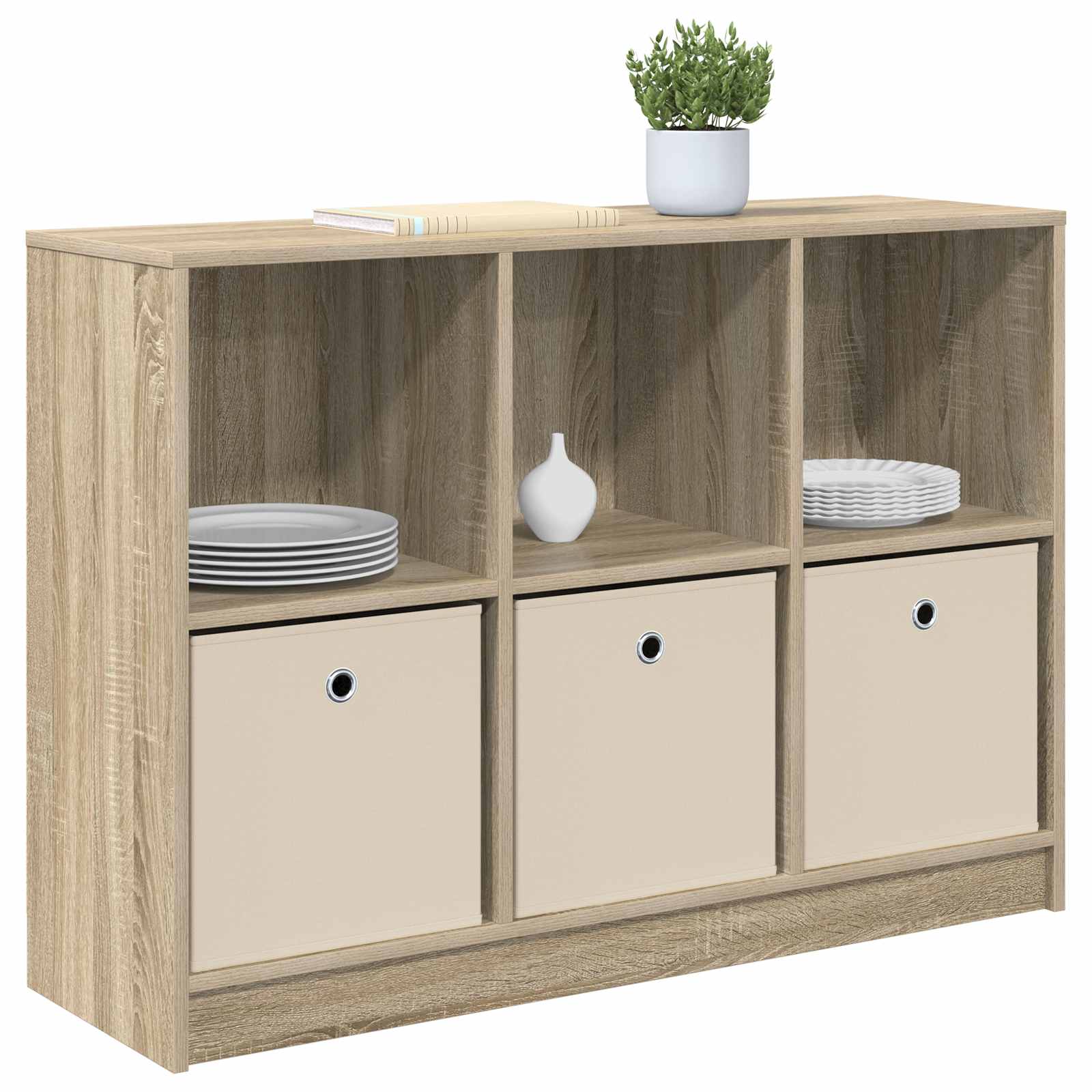 Kumode ar atvilktnēm Sonoma ozols 102 x 32 x 73,5 cm