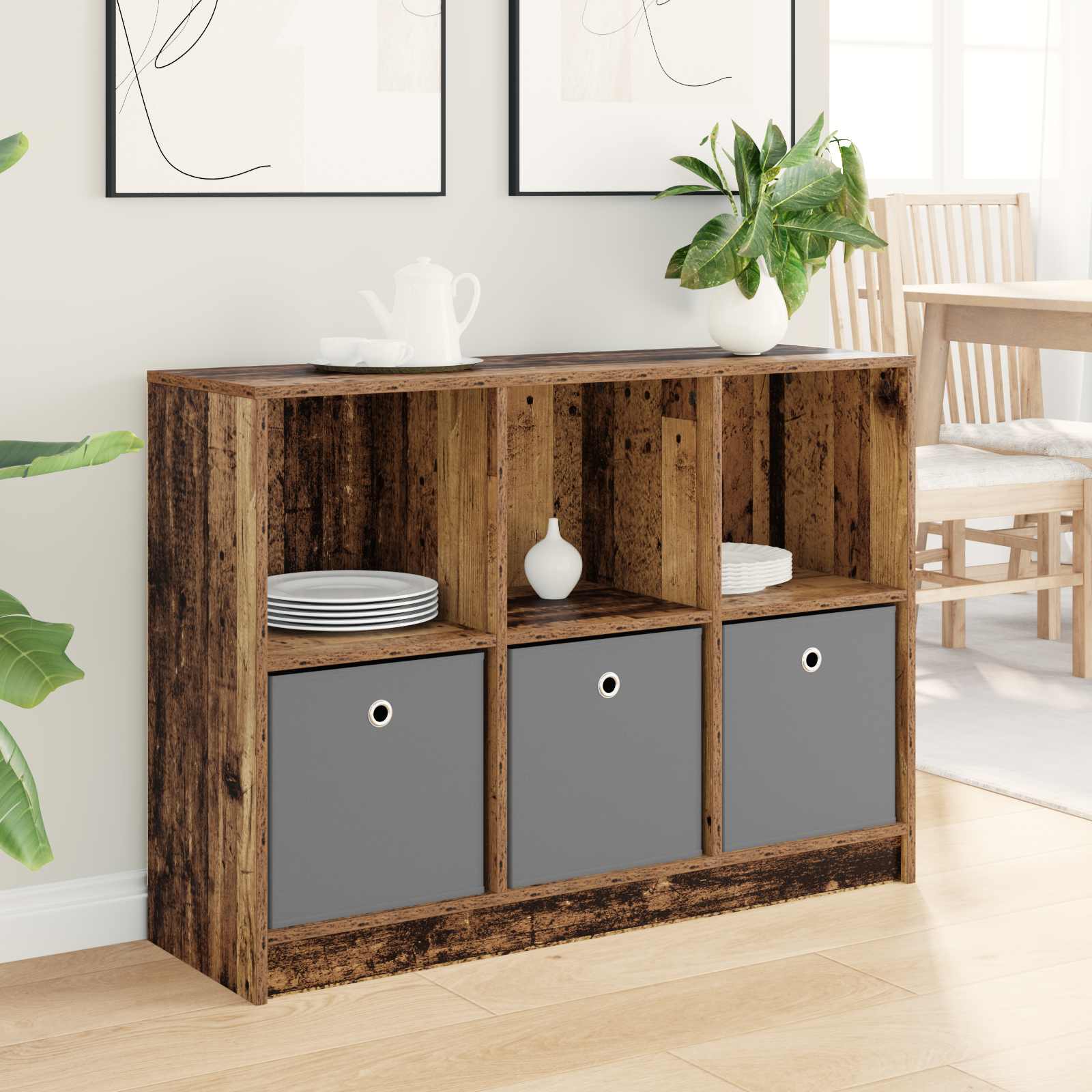 Kumode ar atvilktni, vecs koks, 102 x 32 x 73,5 cm