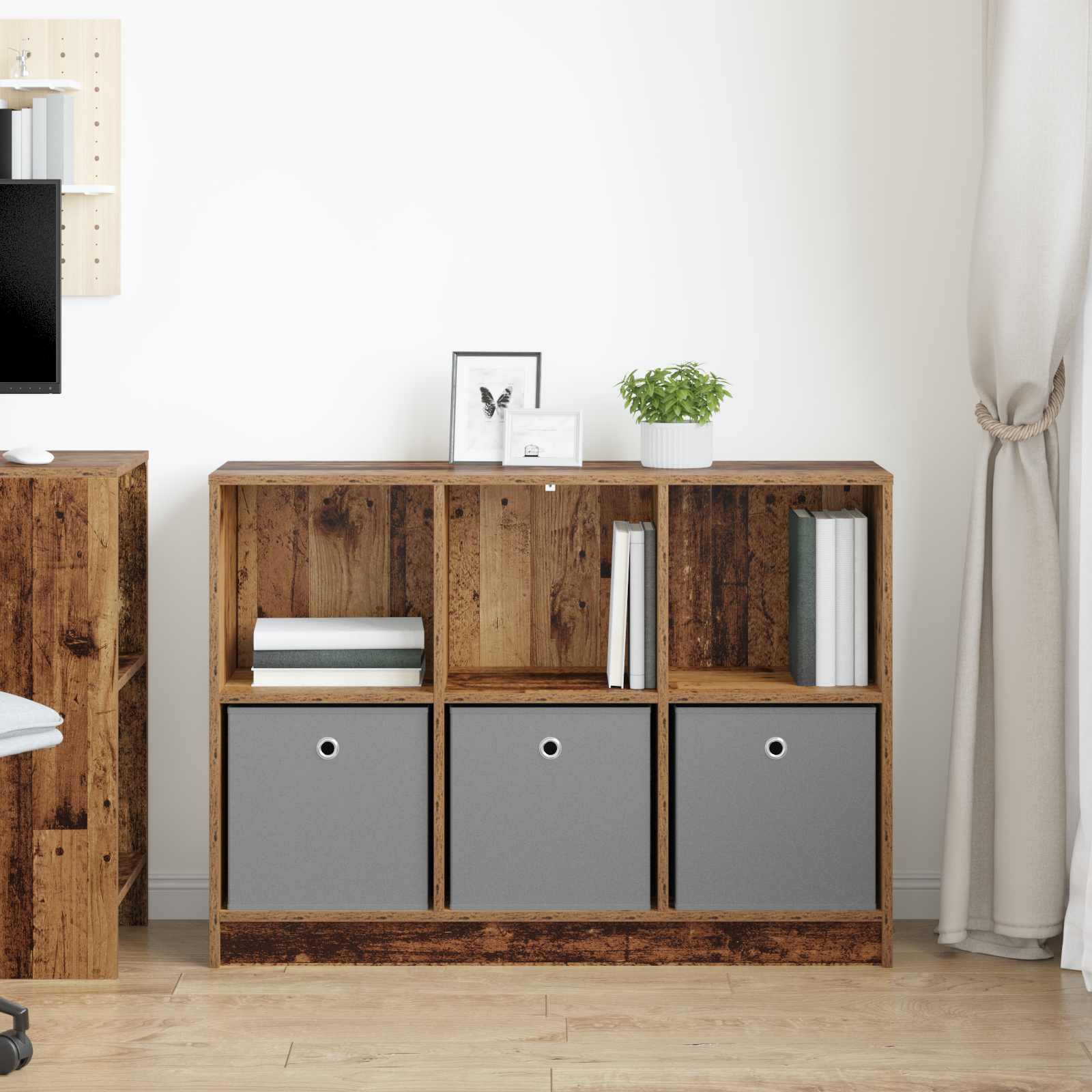 Kumode ar atvilktni, vecs koks, 102 x 32 x 73,5 cm
