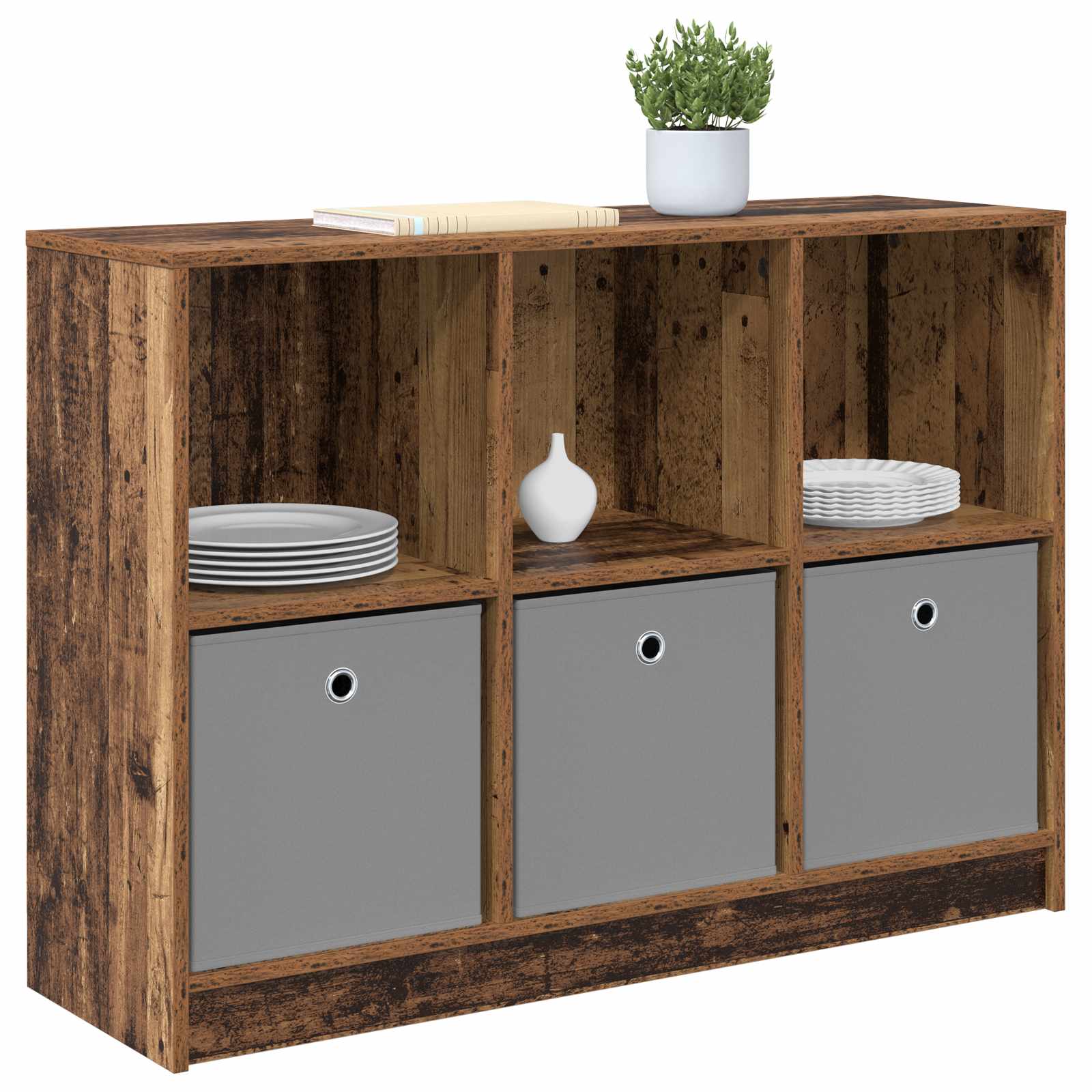 Kumode ar atvilktni, vecs koks, 102 x 32 x 73,5 cm