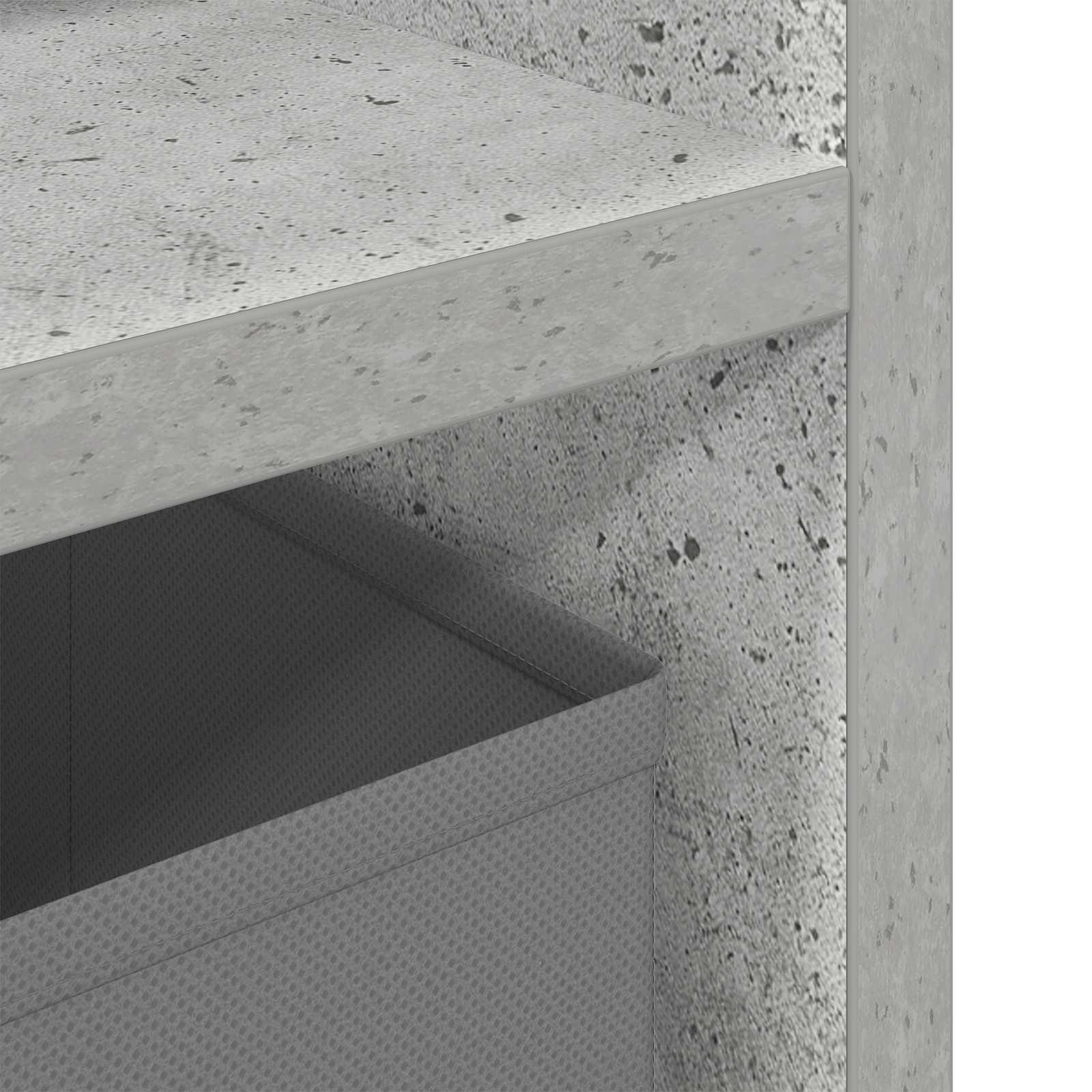 Žemas stalas su stalčių Betono pilka 72 x 22,5 x 38 cm