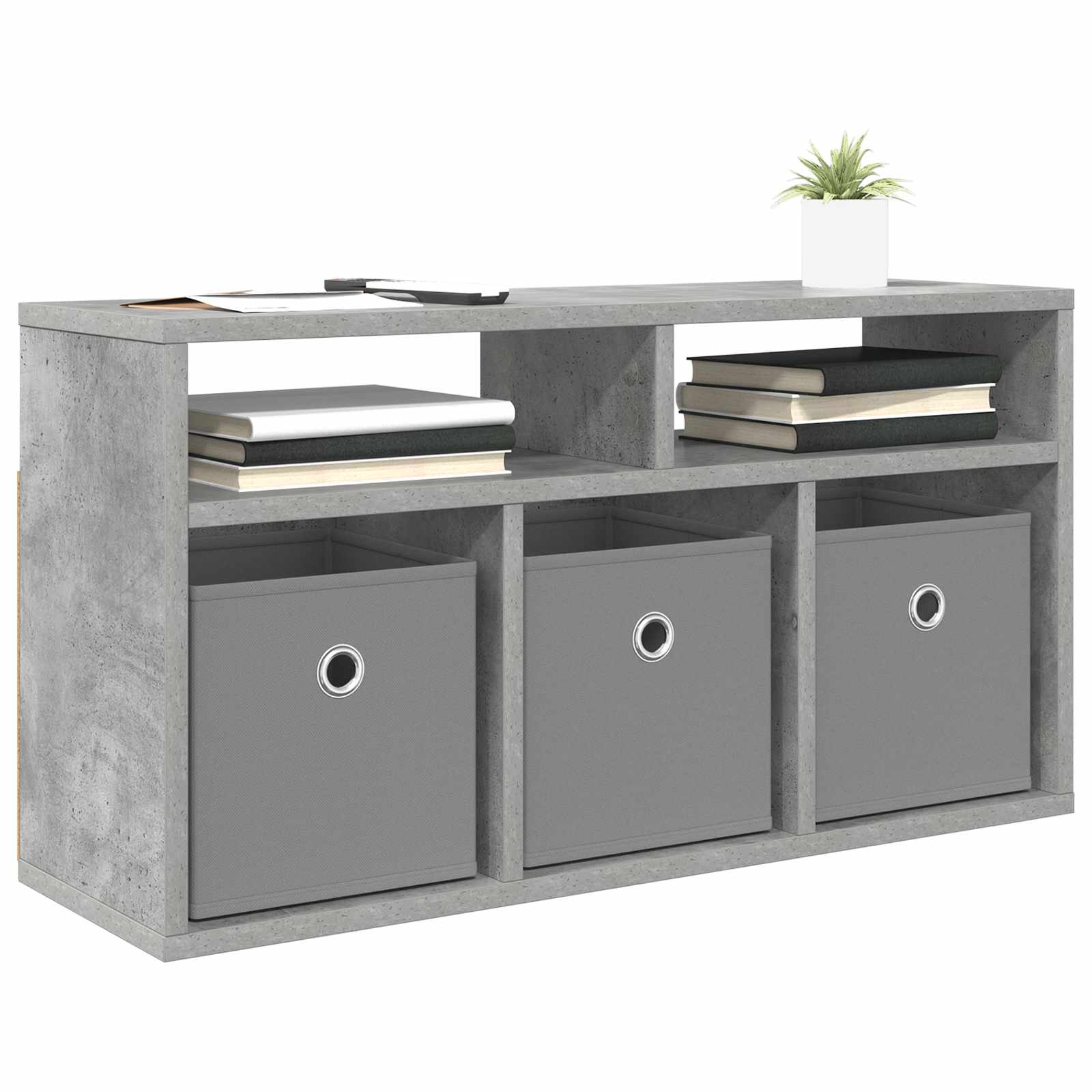 Žemas stalas su stalčių Betono pilka 72 x 22,5 x 38 cm