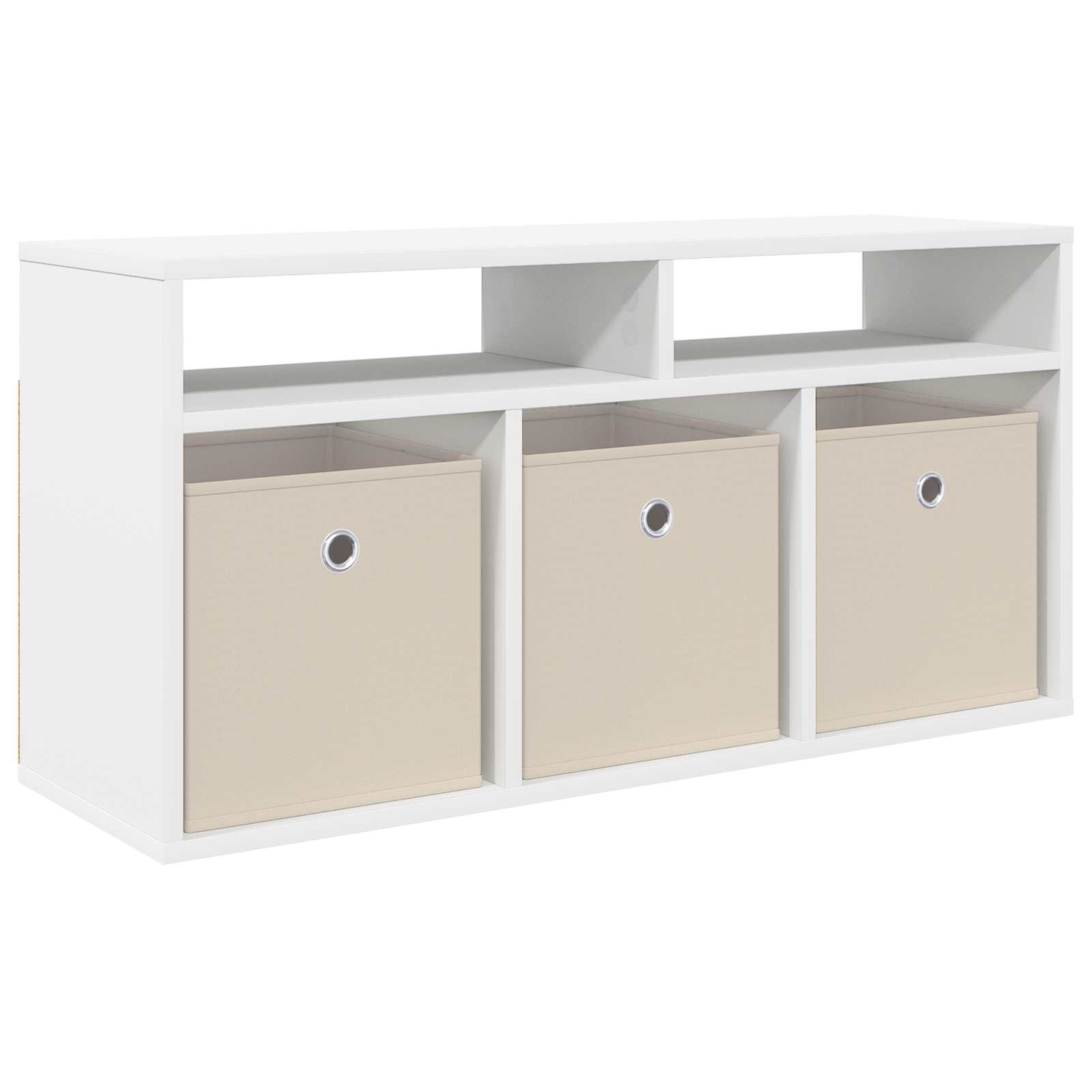 Žemas stalas su stalčių Balta 87 x 27,5 x 43 cm