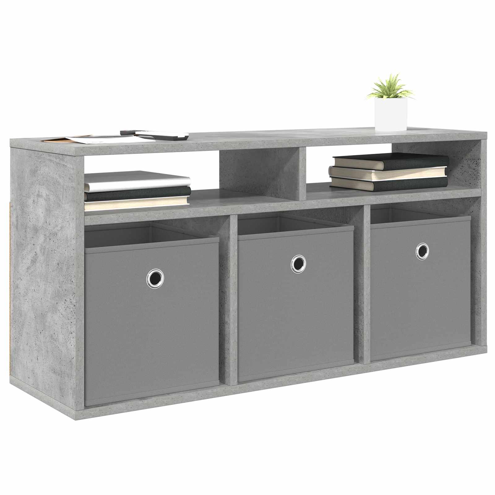 Žemas stalas su stalčių Betono pilka 87 x 27,5 x 43 cm