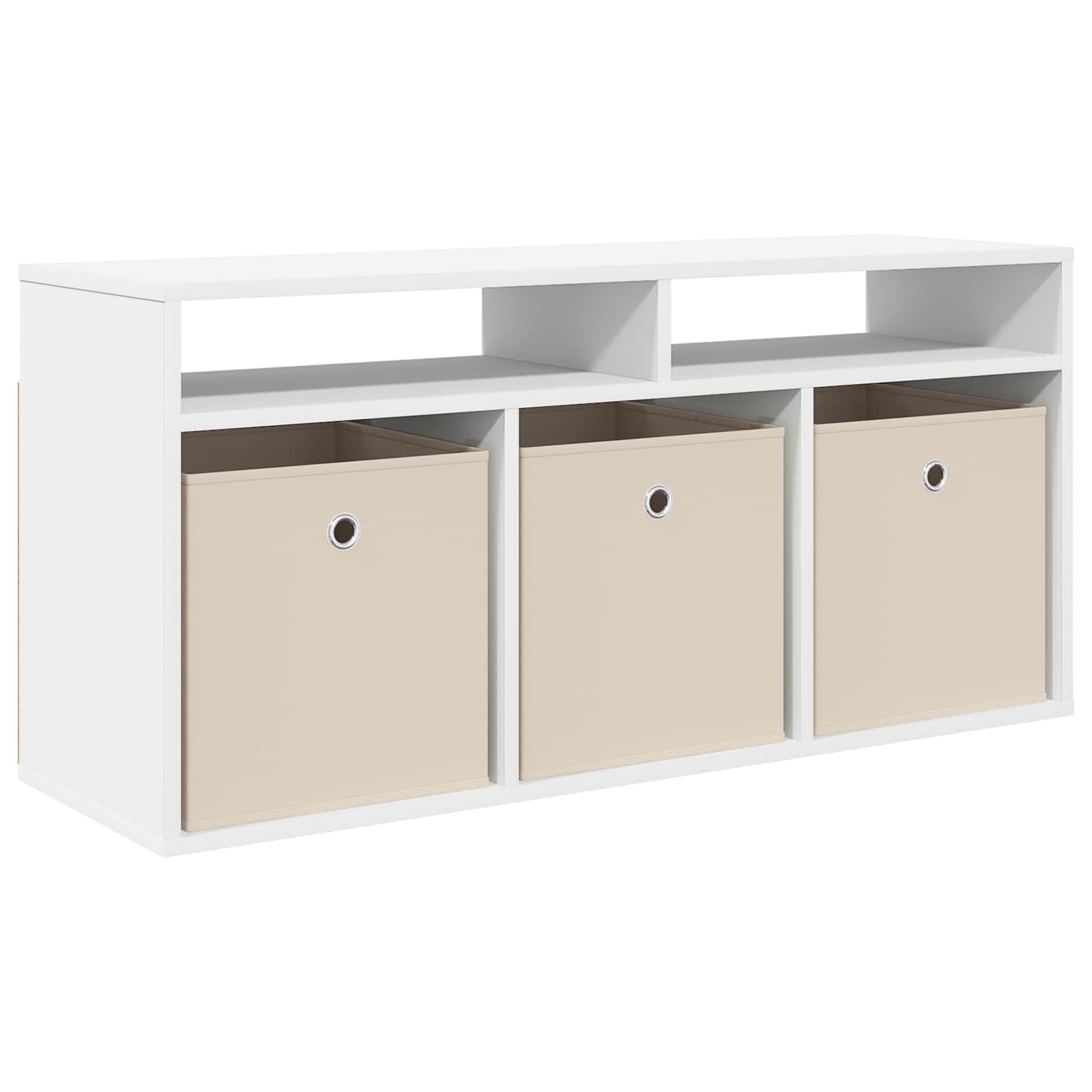 Zems galds ar atvilktnēm Balts 102 x 32 x 48,5 cm