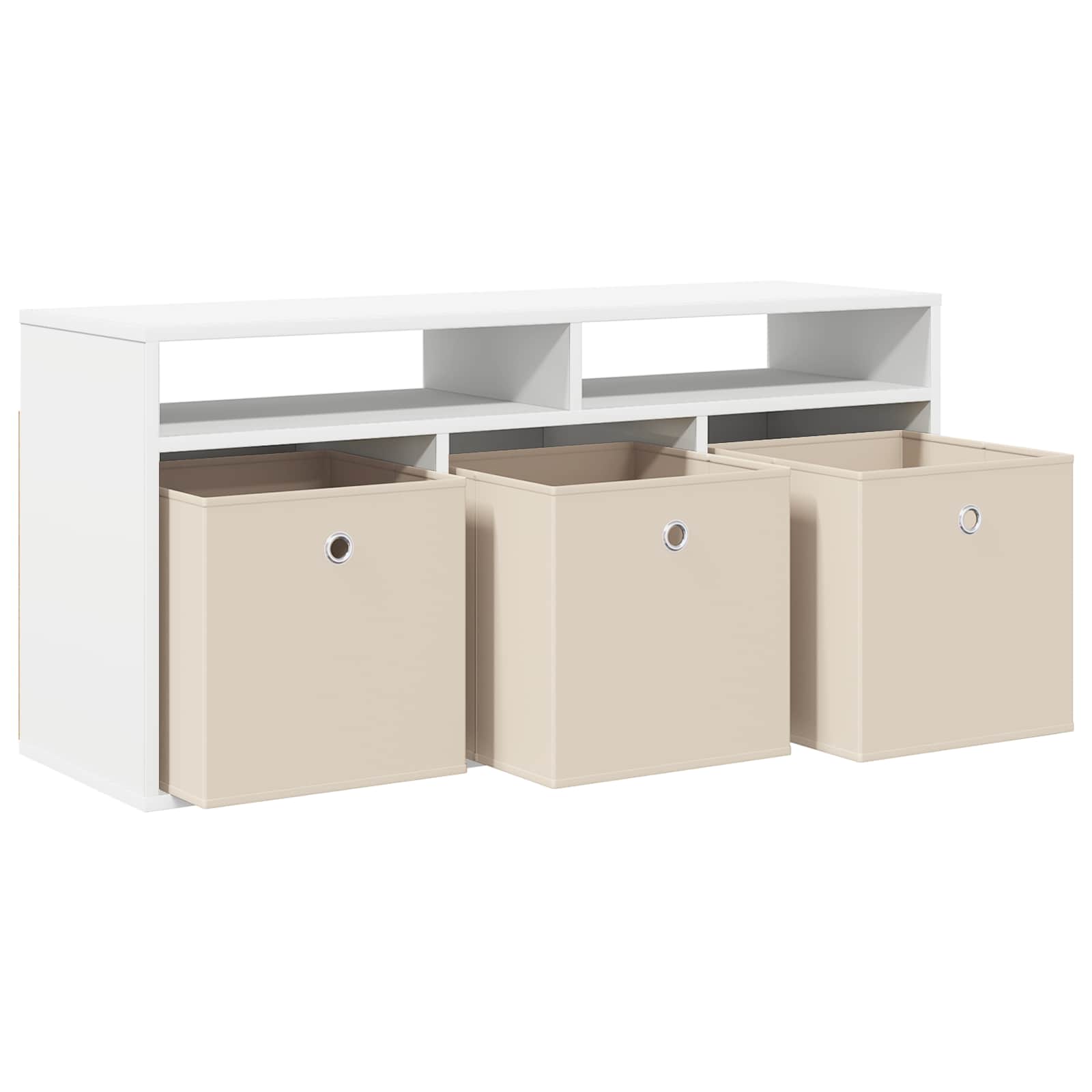 Zems galds ar atvilktnēm Balts 102 x 32 x 48,5 cm