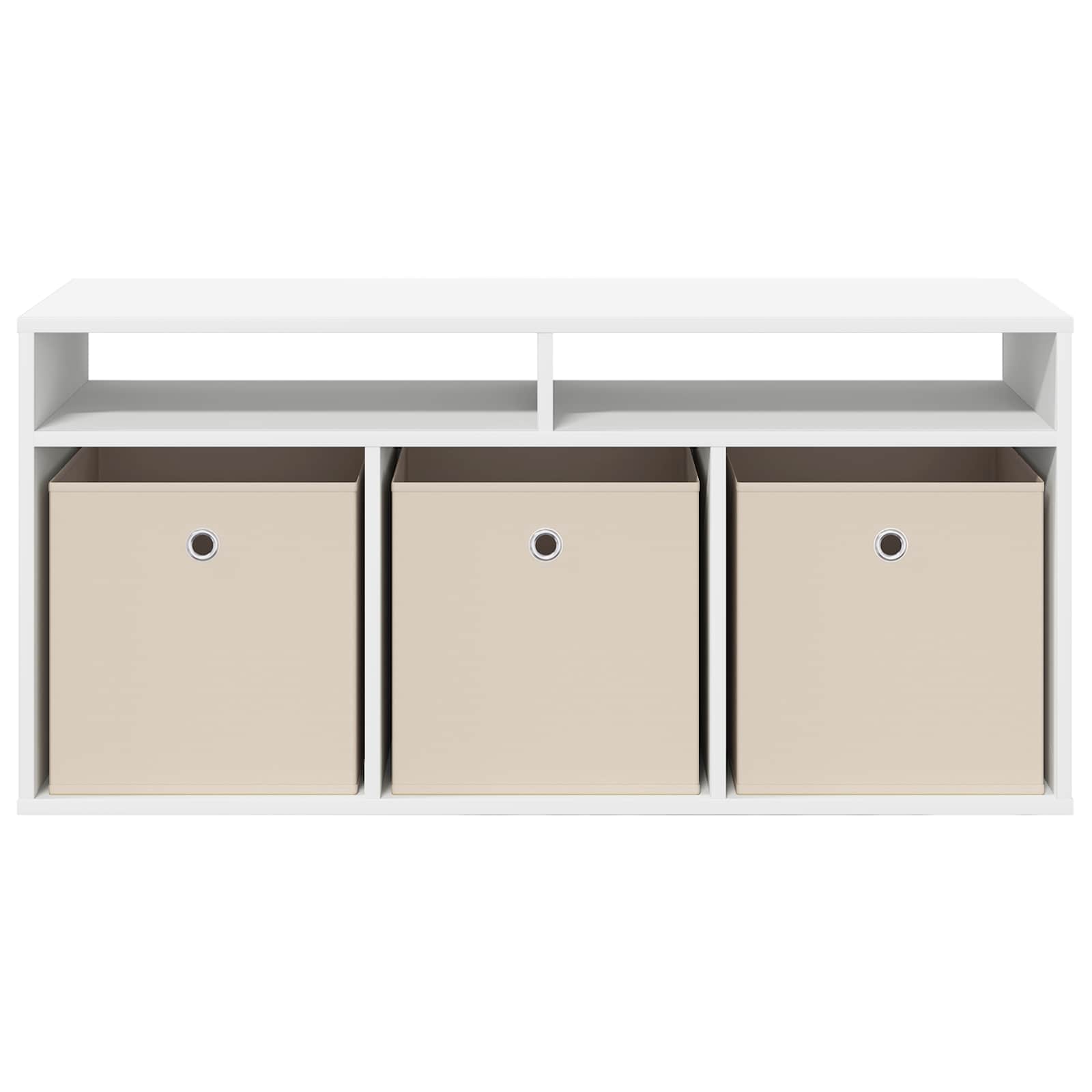 Zems galds ar atvilktnēm Balts 102 x 32 x 48,5 cm