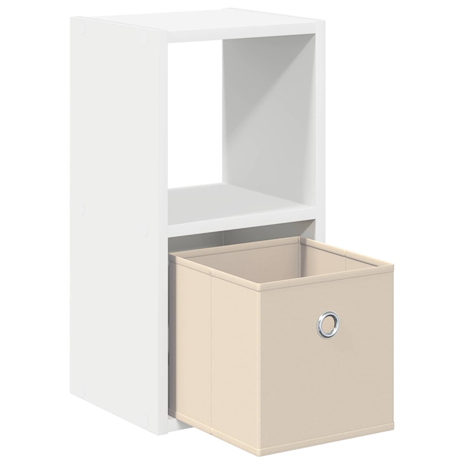 Naktinis staliukas su stalčių 2 pcs Balta 25,5 x 22 x 49,5 cm
