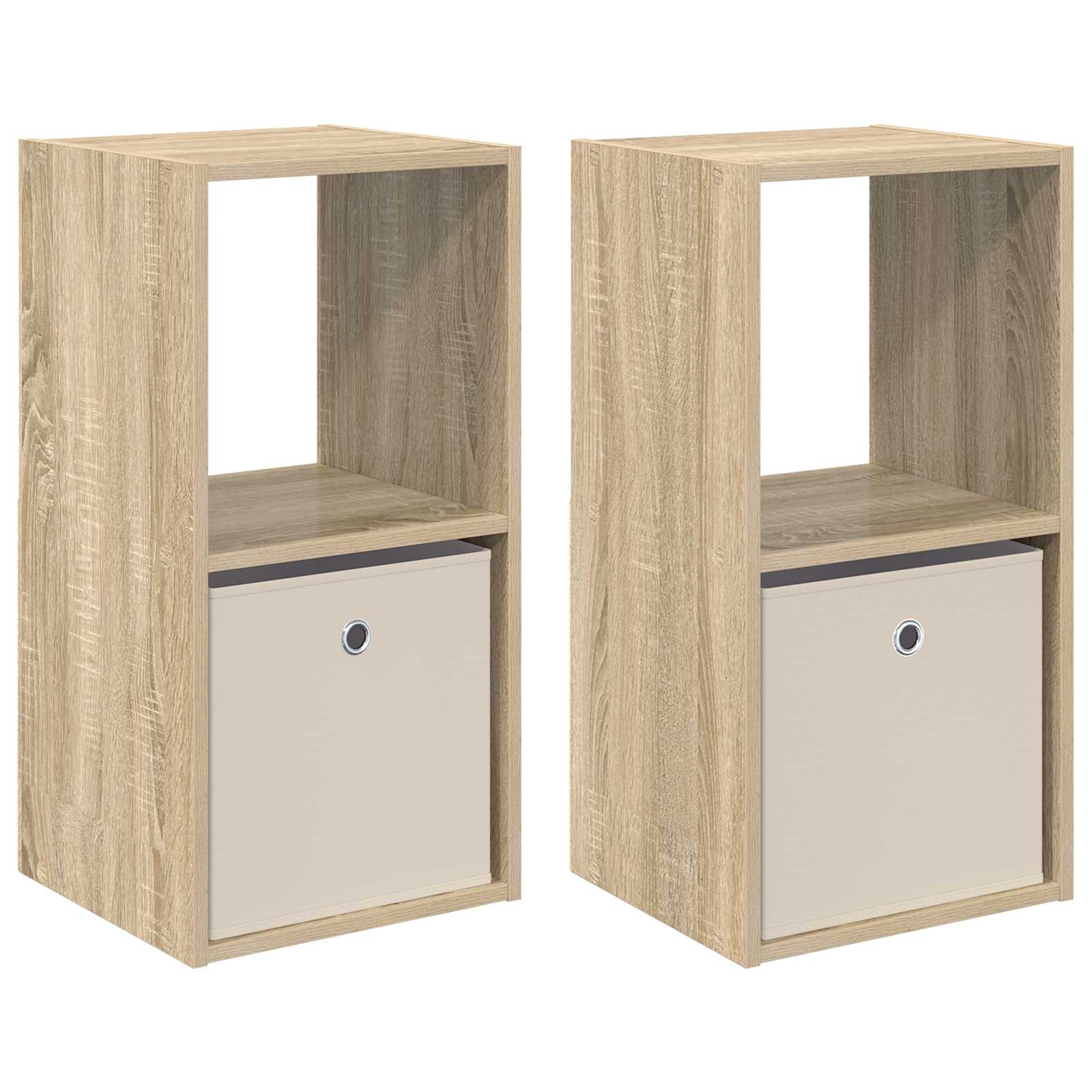 Naktinis staliukas 2 pcs Sonoma ąžuolas 35 x 32 x 68,5 cm
