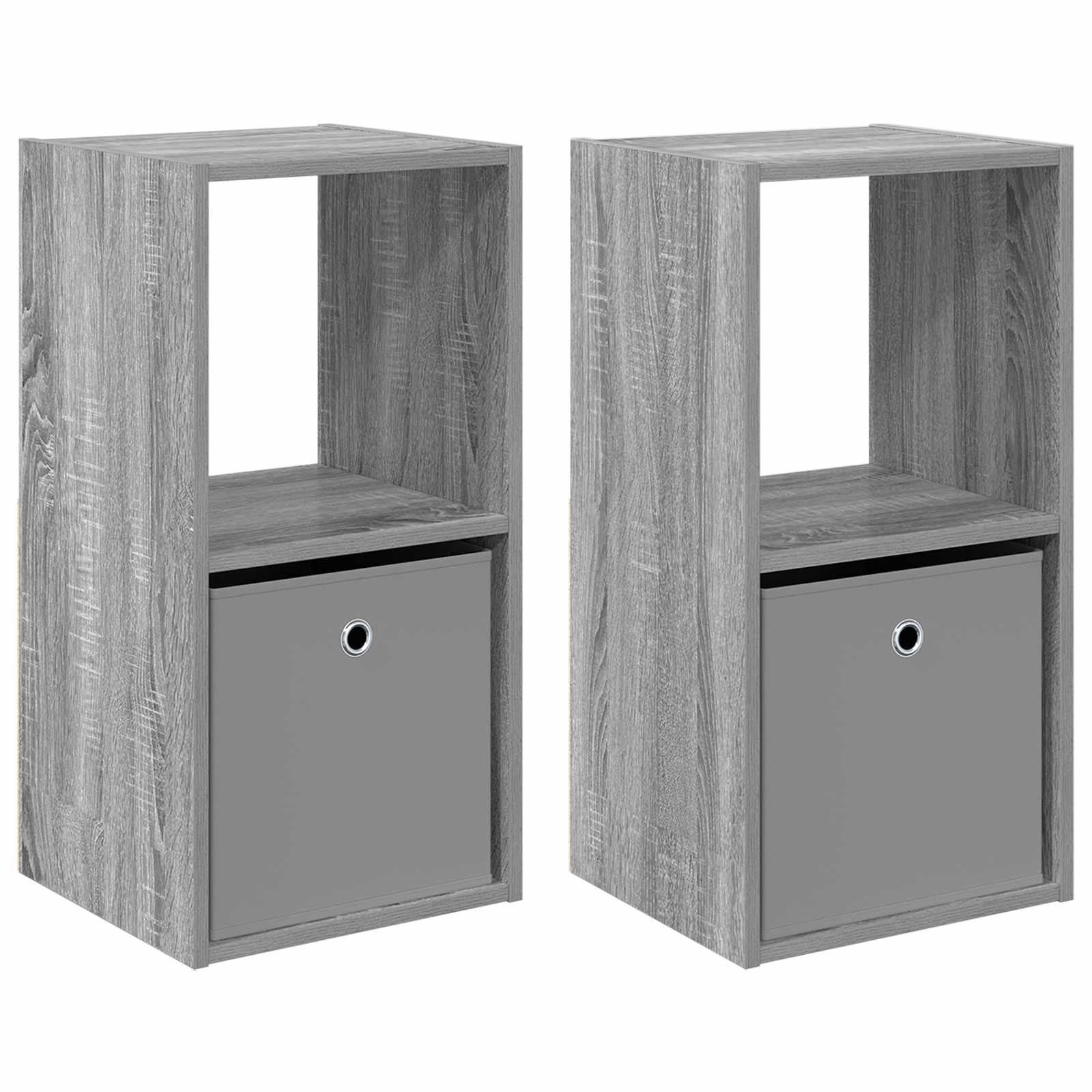 Naktinis staliukas 2 pcs Pilkas Sonoma 35 x 32 x 68,5 cm