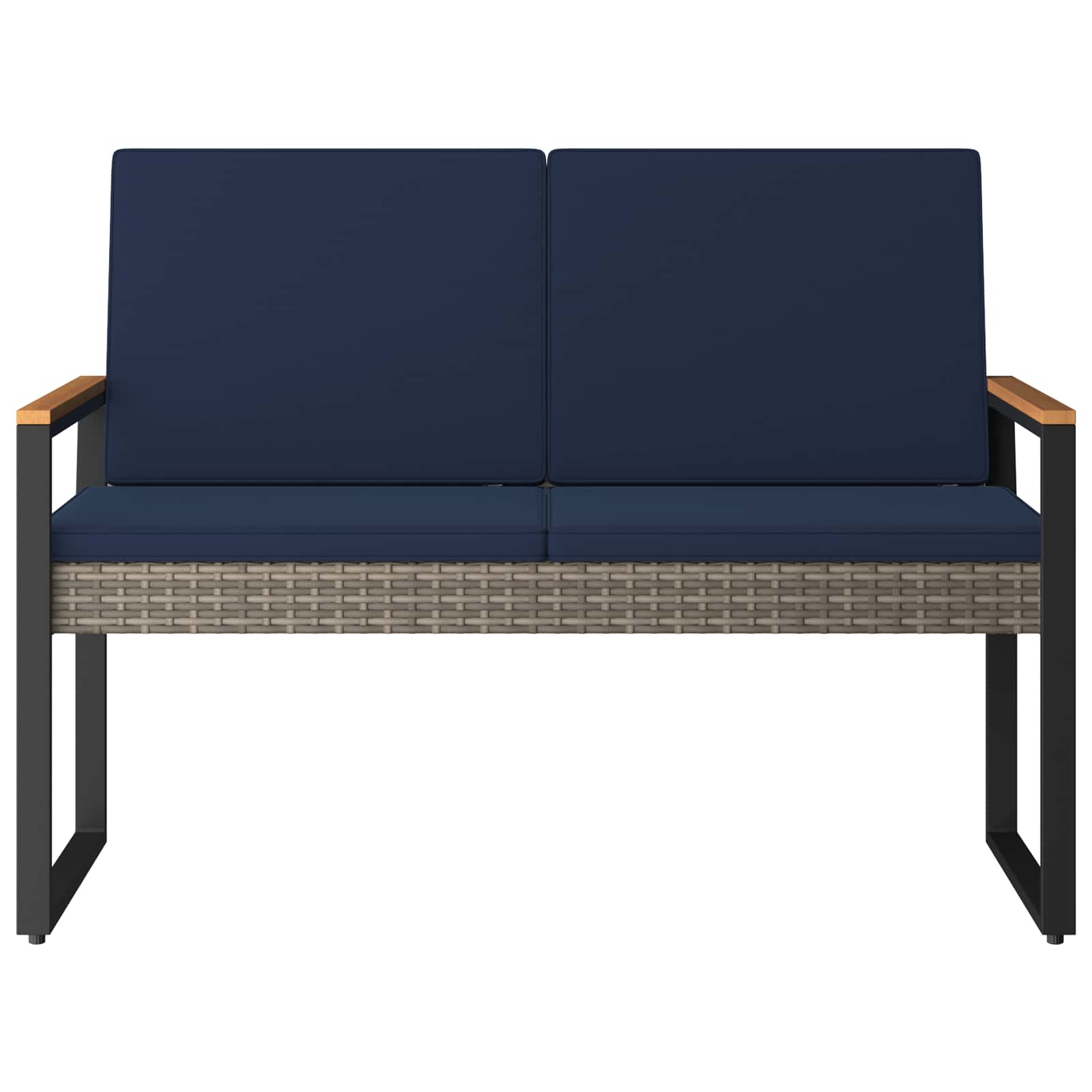 Lauko suolas Pilka ir tamsiai mėlyna 107 x 61 x 80 cm