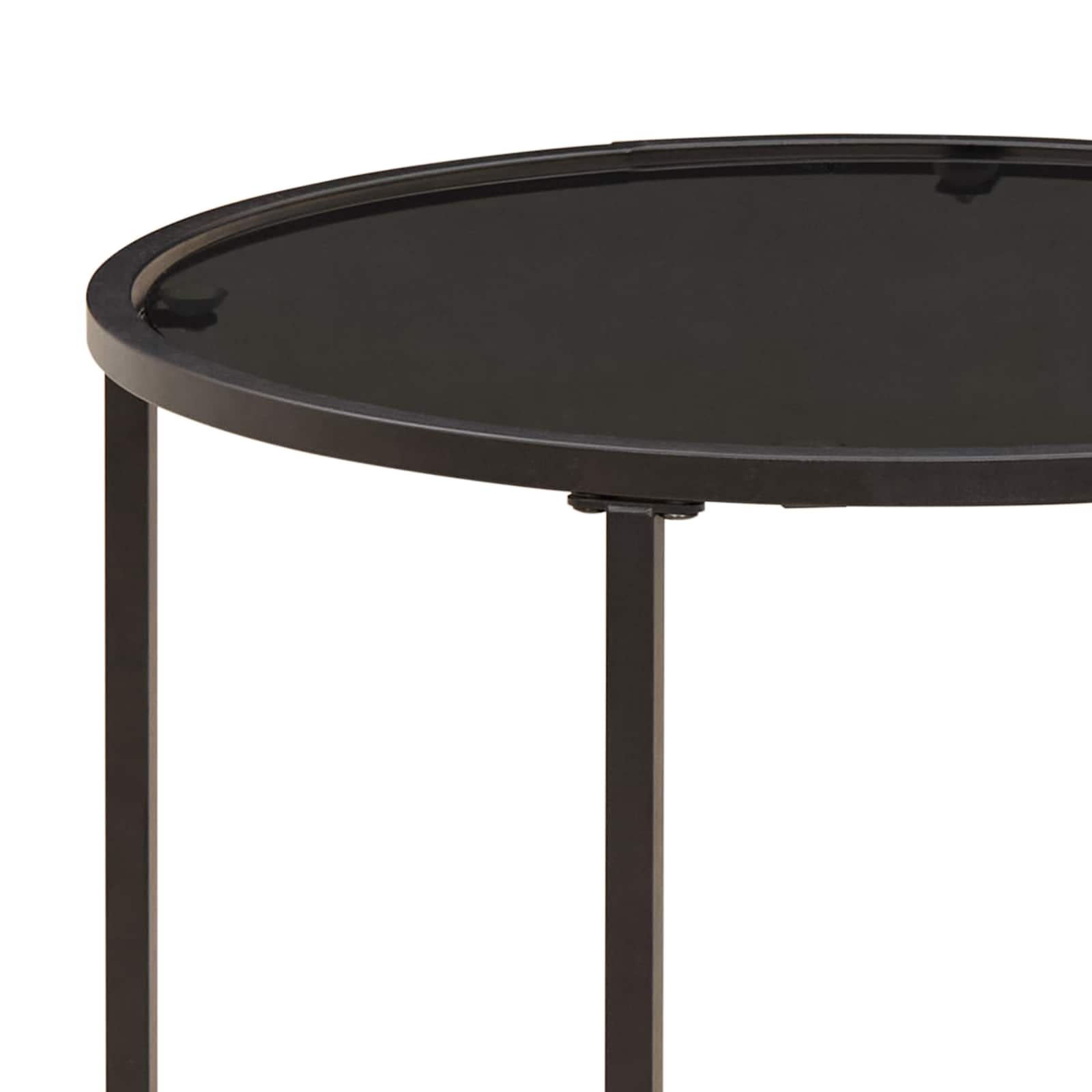 Kavos staliuko komplektas 2 pcs 55 x 55 x 45 cm plienas