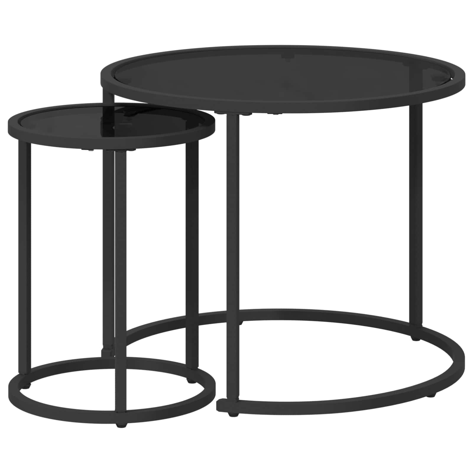 Kavos staliuko komplektas 2 pcs 55 x 55 x 45 cm plienas