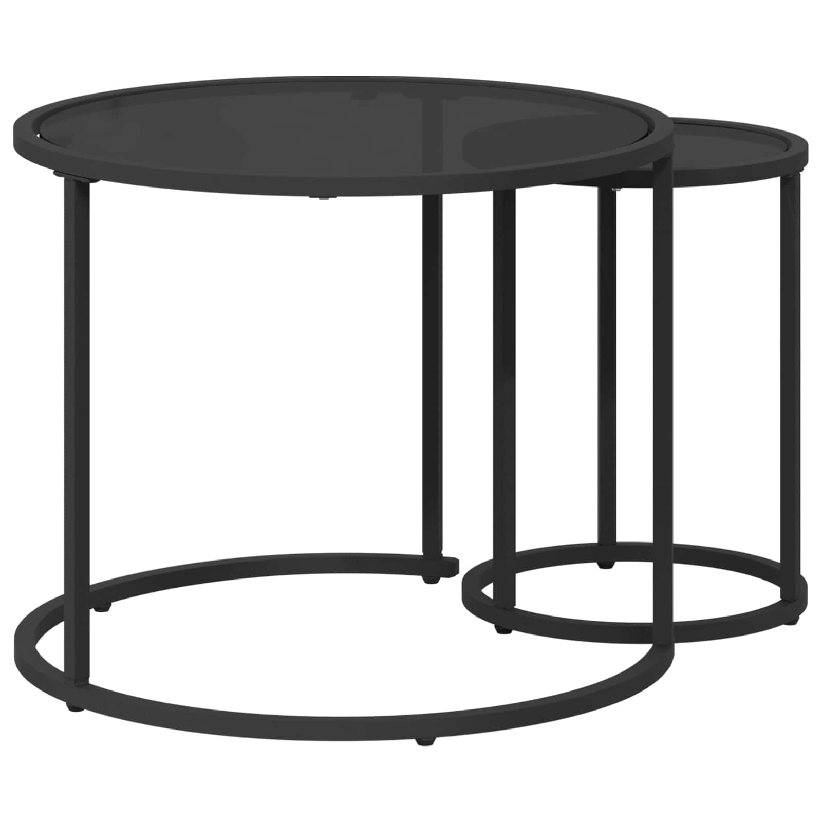 Kavos staliuko komplektas 2 pcs 55 x 55 x 45 cm plienas