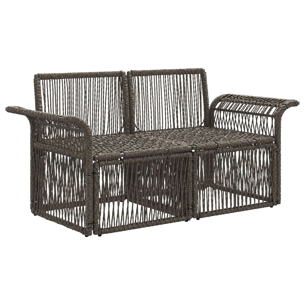Sodo sofa 2-Vietų skaičius Pilka poliratanas