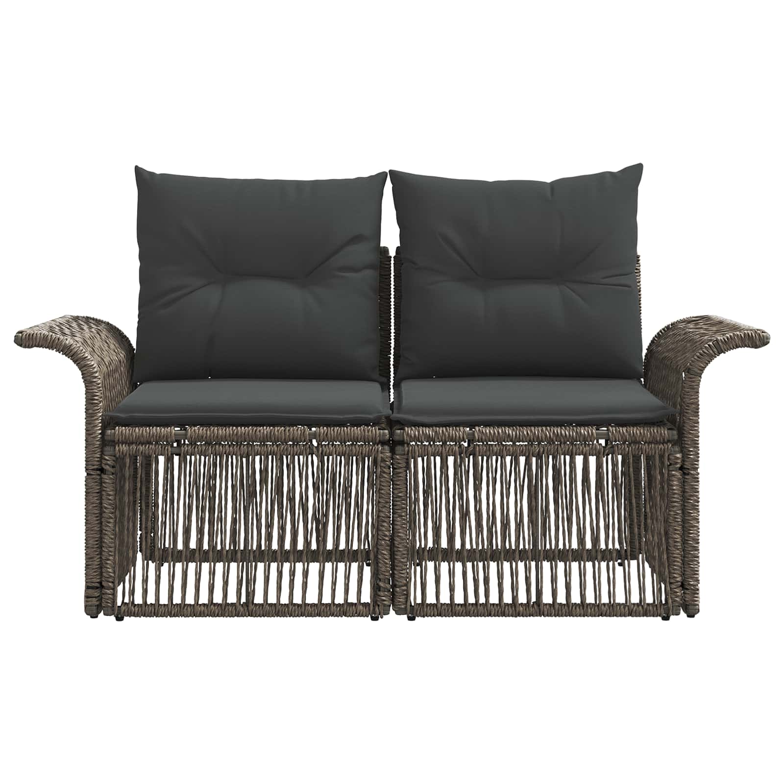 Sodo sofa 2-Vietų skaičius Pilka poliratanas