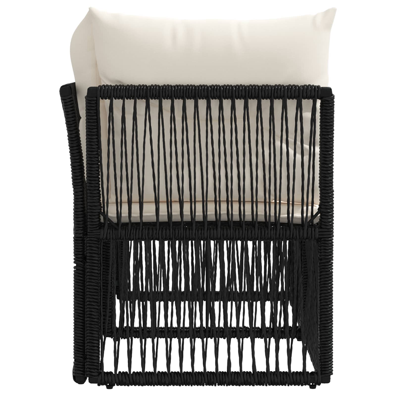 Sodo sofa 2-Vietų skaičius Juoda poliratanas