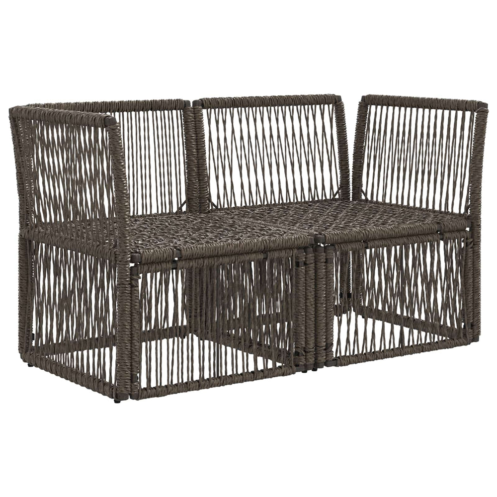 Sodo sofa 2-Vietų skaičius Pilka poliratanas