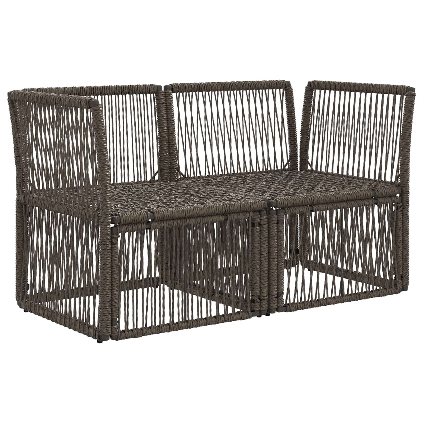Sodo sofa 2-Vietų skaičius Pilka poliratanas
