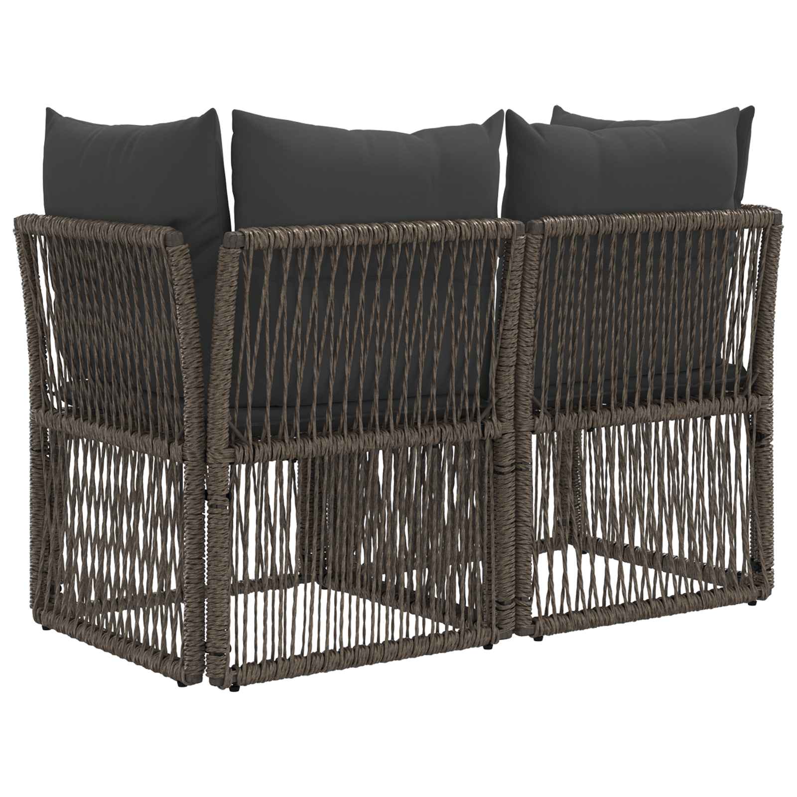 Sodo sofa 2-Vietų skaičius Pilka poliratanas
