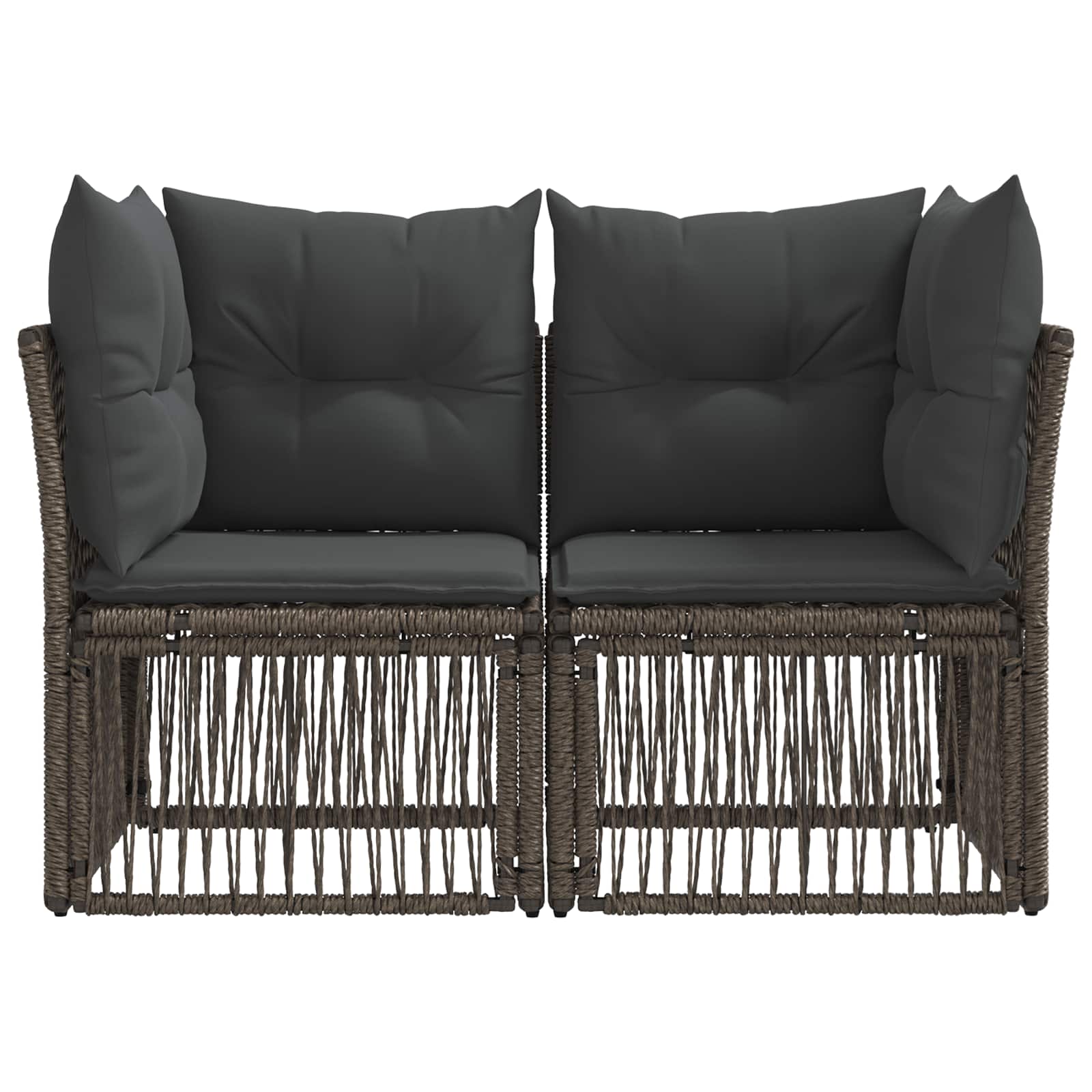 Sodo sofa 2-Vietų skaičius Pilka poliratanas