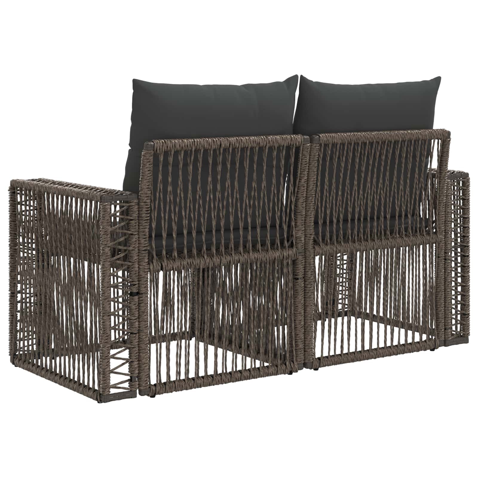 Sodo sofa 2-Vietų skaičius Pilka poliratanas
