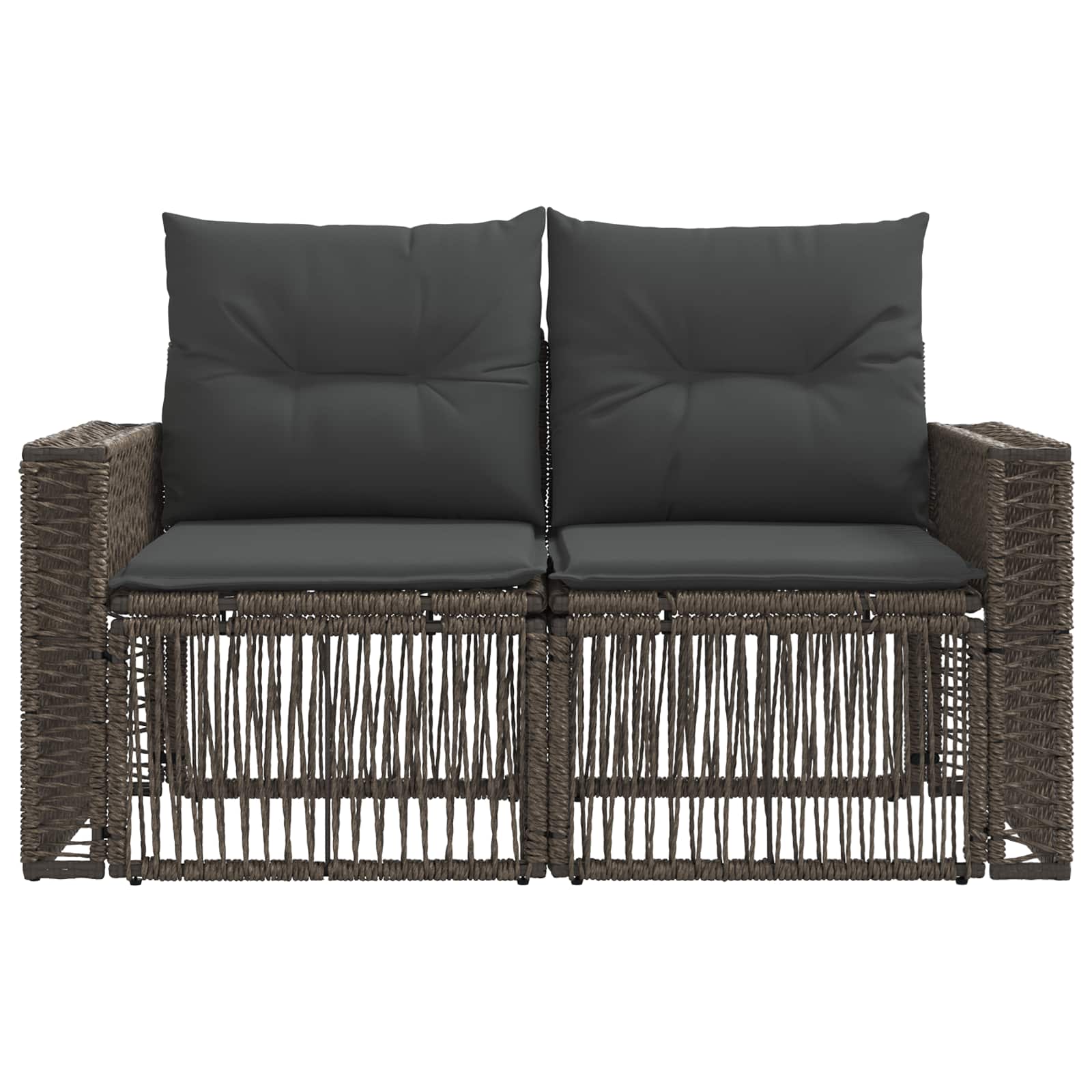 Sodo sofa 2-Vietų skaičius Pilka poliratanas