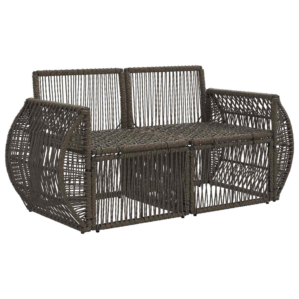 Sodo sofa 2-Vietų skaičius Pilka poliratanas