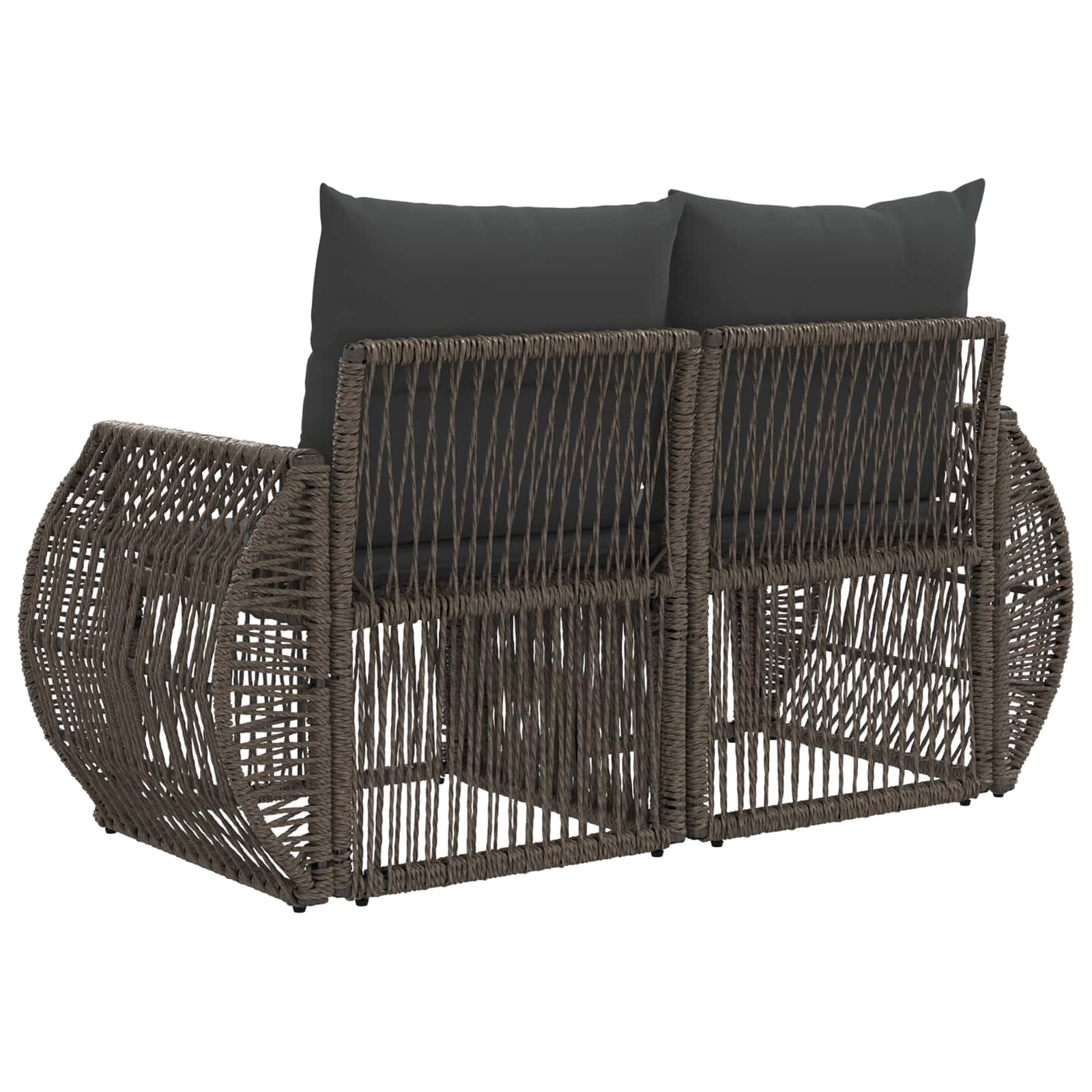 Sodo sofa 2-Vietų skaičius Pilka poliratanas