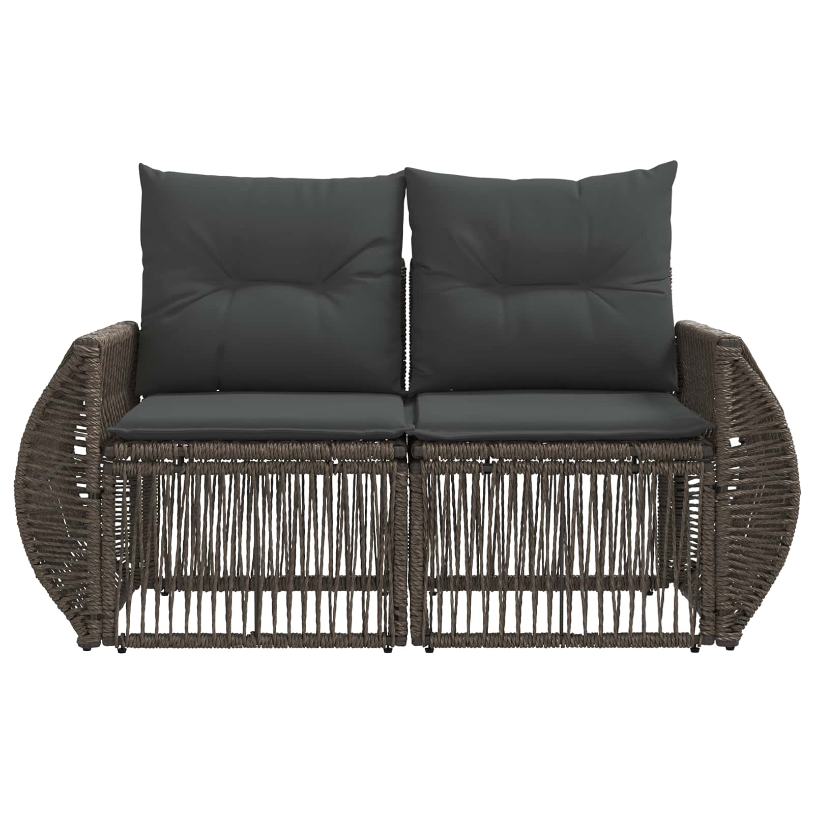 Sodo sofa 2-Vietų skaičius Pilka poliratanas
