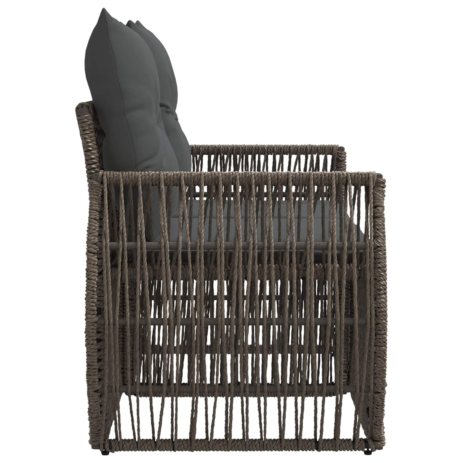 Sodo sofa 2-Vietų skaičius Pilka poliratanas