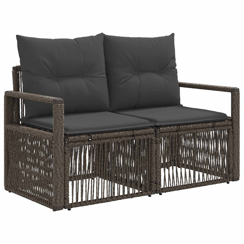 Sodo sofa 2-Vietų skaičius Pilka poliratanas