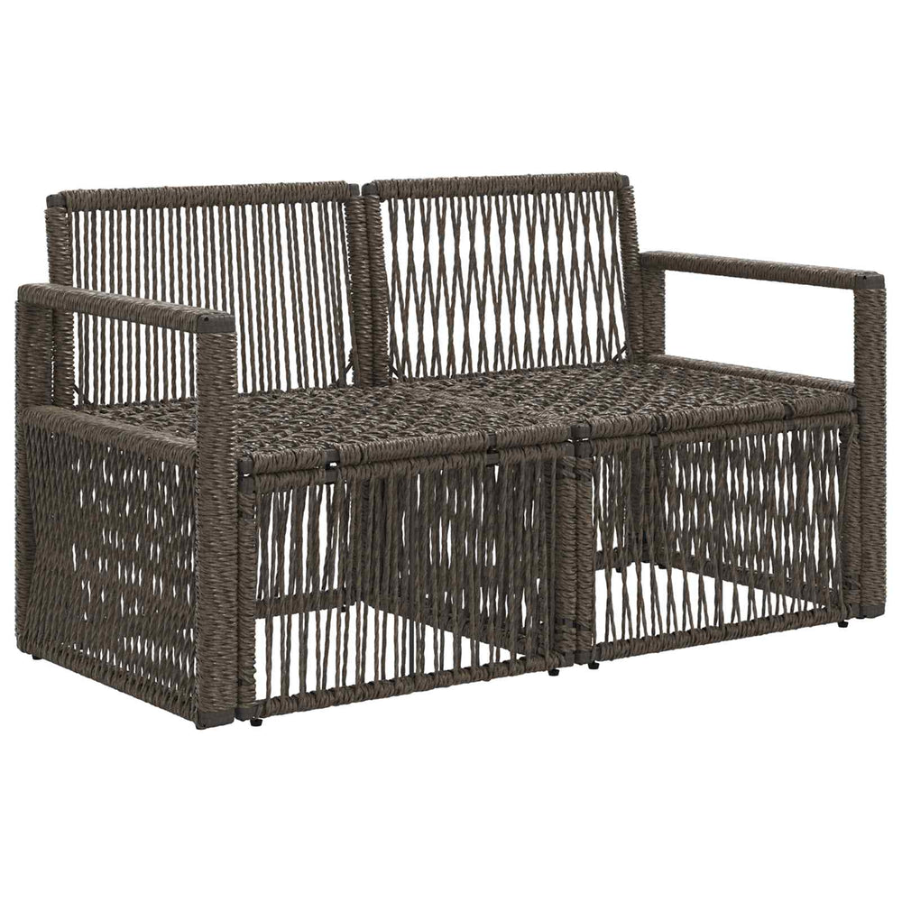 Sodo sofa 2-Vietų skaičius Pilka poliratanas