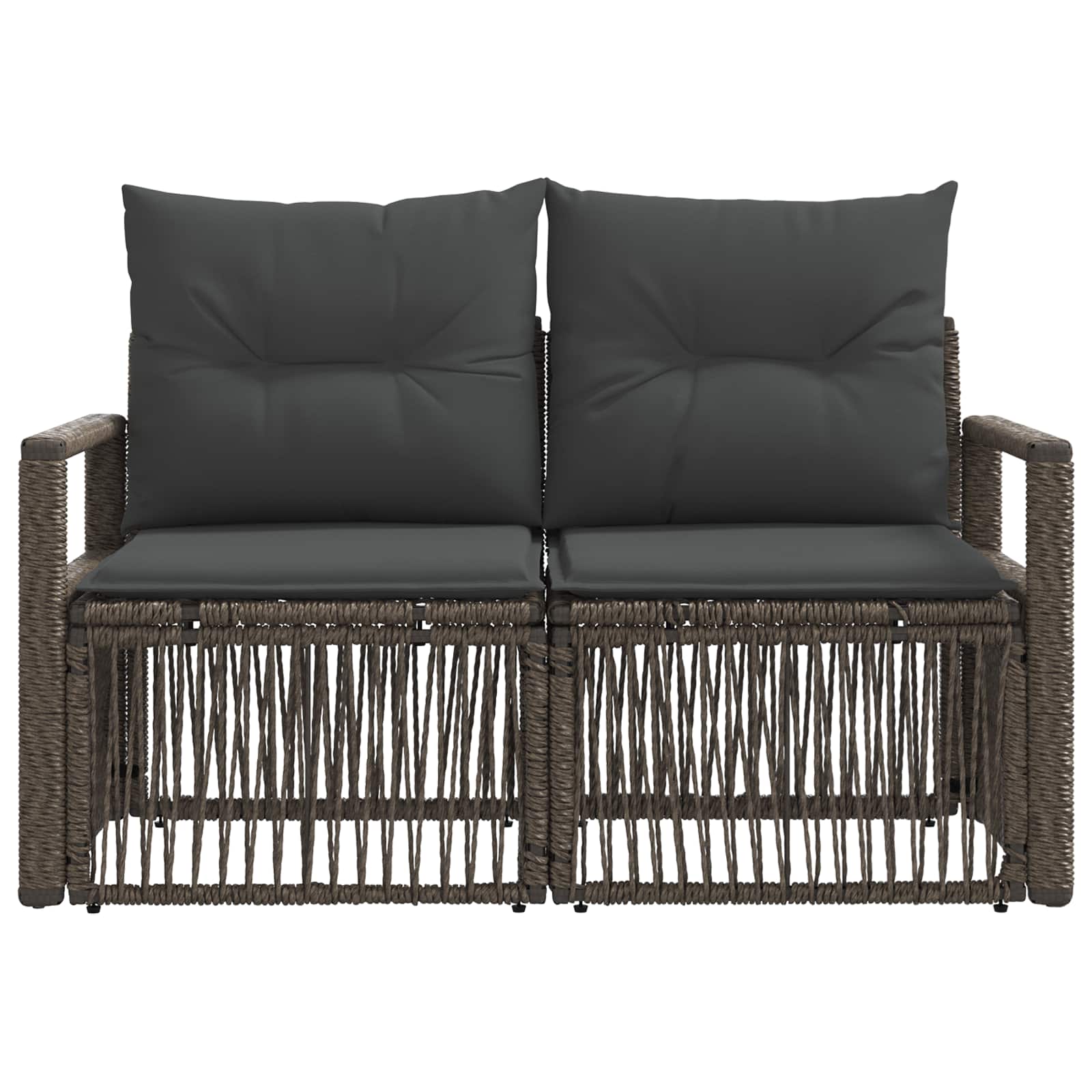 Sodo sofa 2-Vietų skaičius Pilka poliratanas