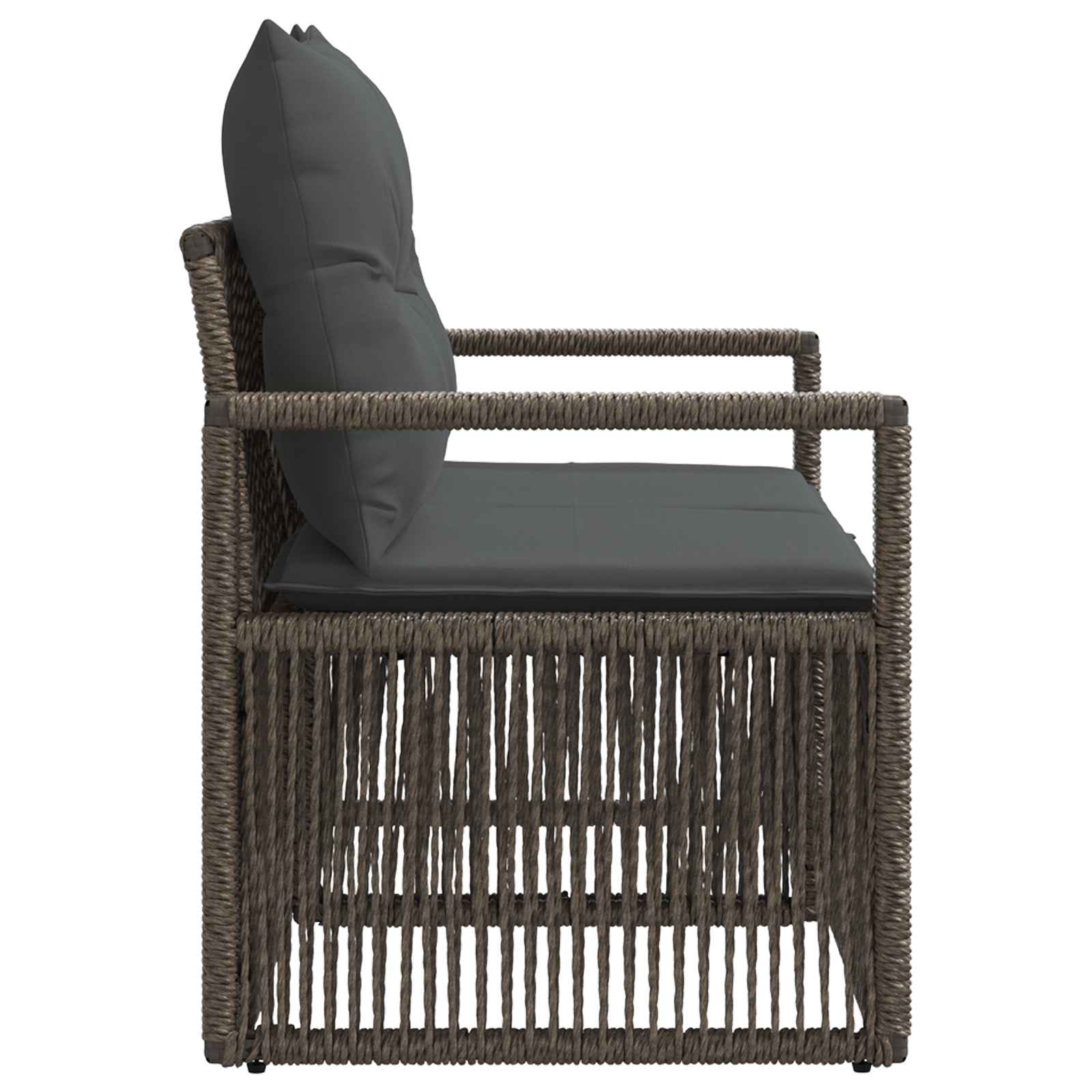 Sodo sofa 2-Vietų skaičius Pilka poliratanas