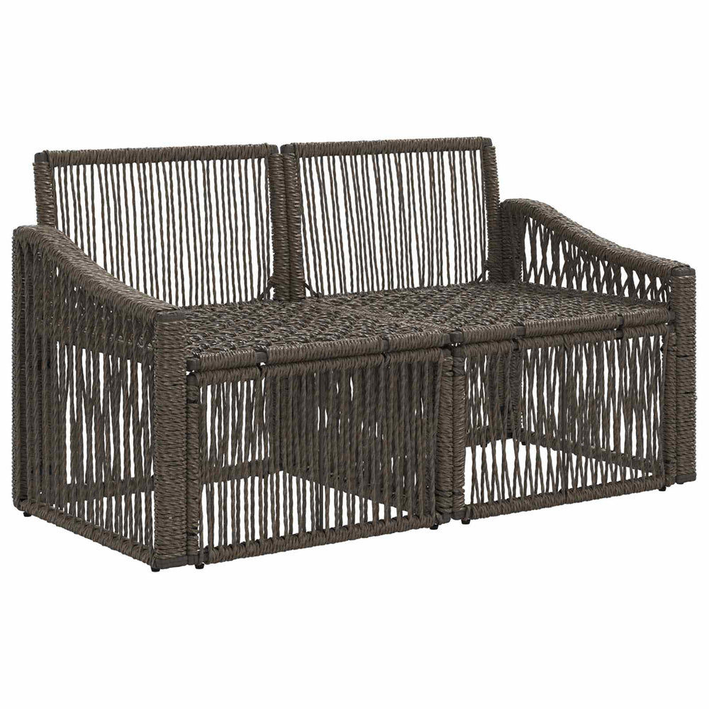 Sodo sofa 2-Vietų skaičius Pilka poliratanas