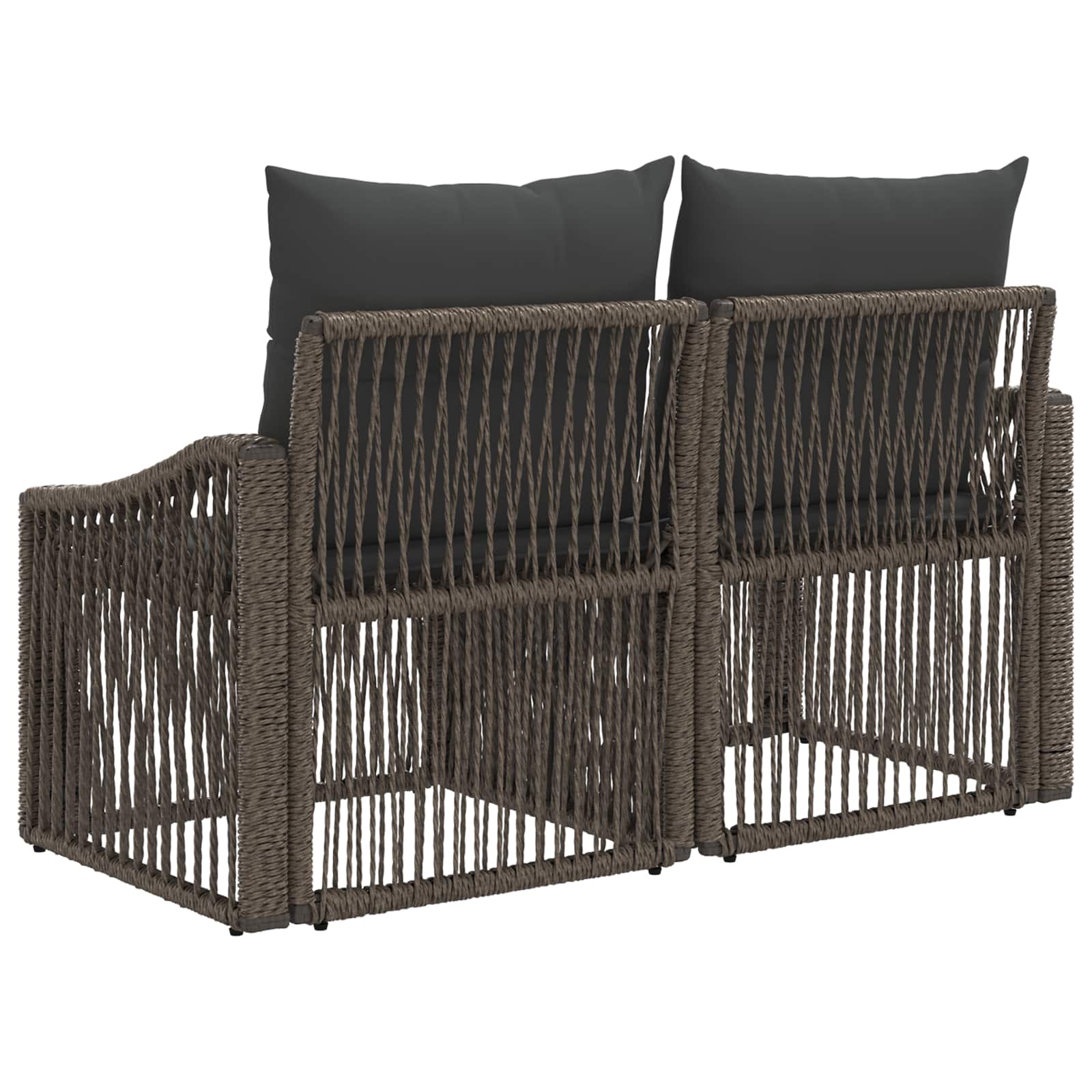 Sodo sofa 2-Vietų skaičius Pilka poliratanas