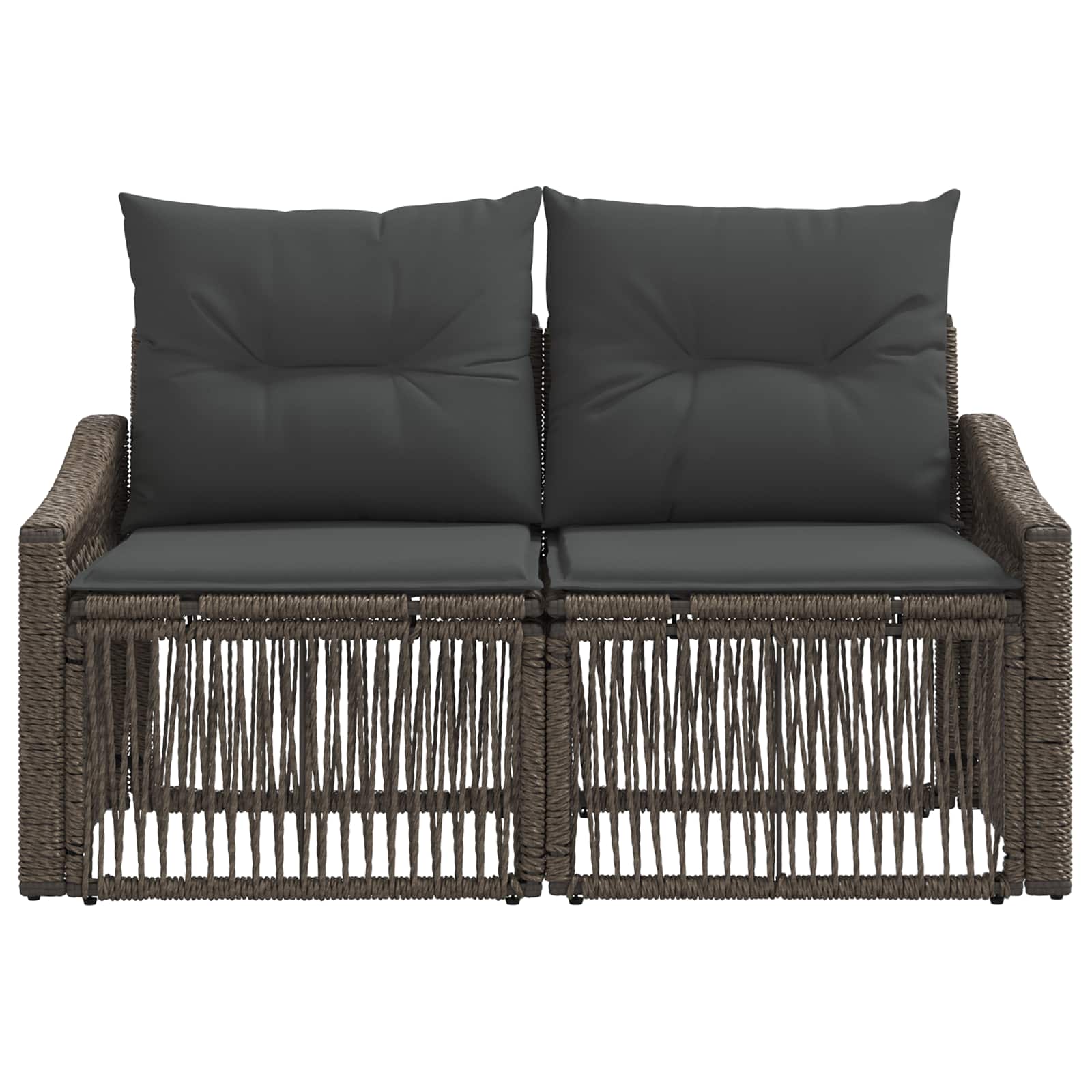 Sodo sofa 2-Vietų skaičius Pilka poliratanas