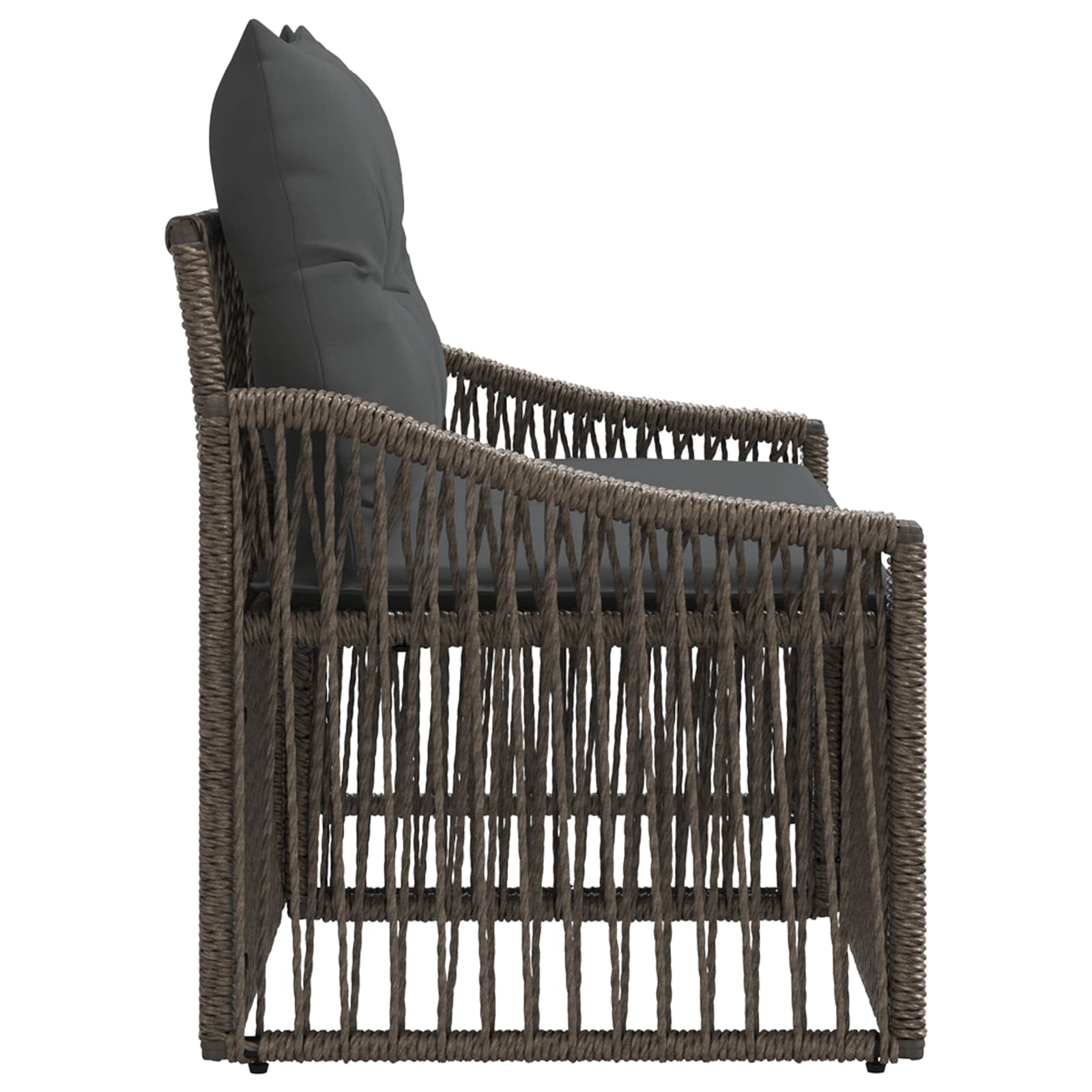 Sodo sofa 2-Vietų skaičius Pilka poliratanas
