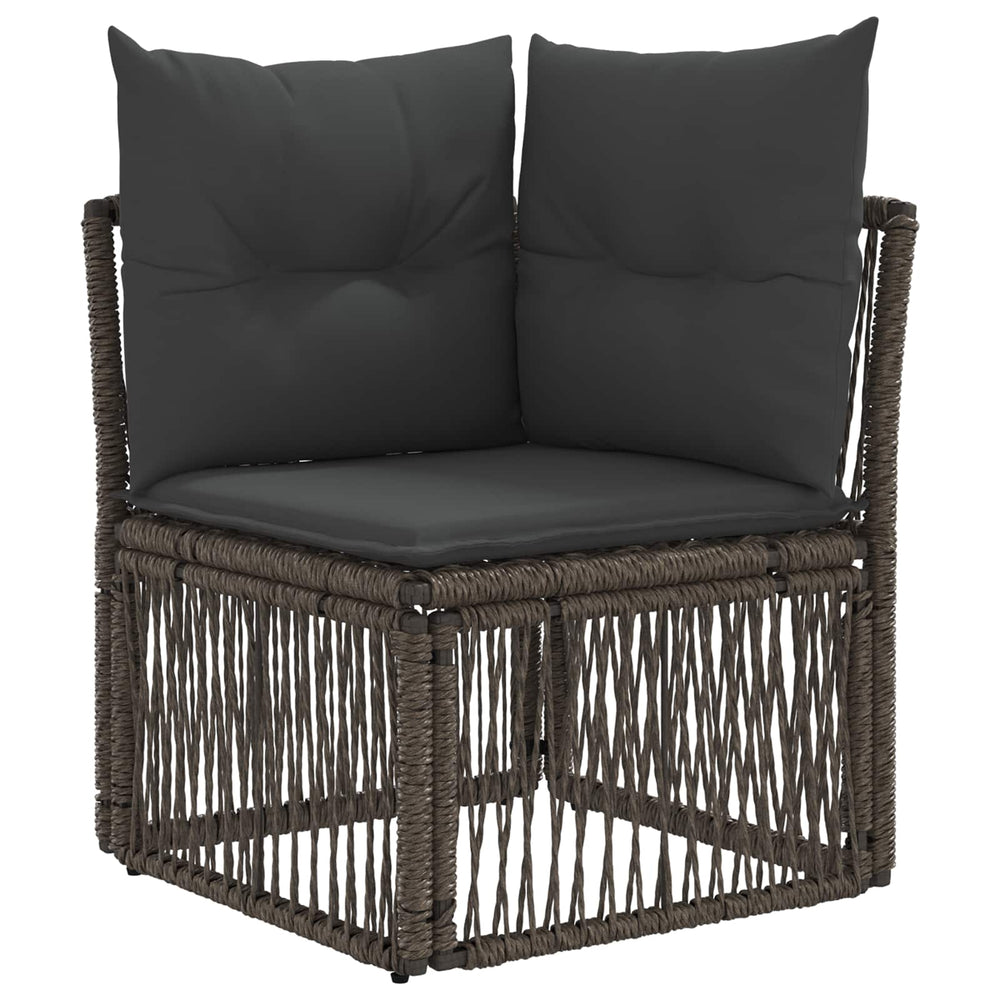 Kampinė sofa Pilka poliratanas
