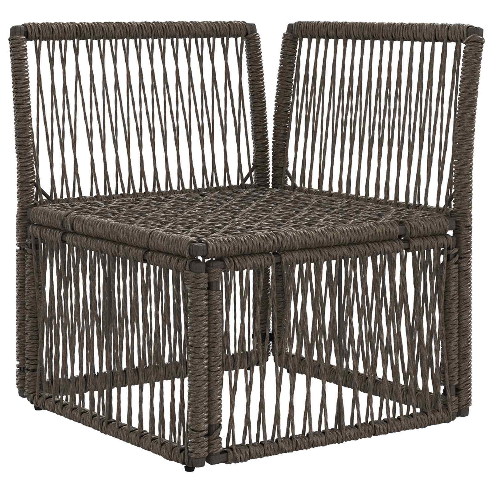 Kampinė sofa Pilka poliratanas
