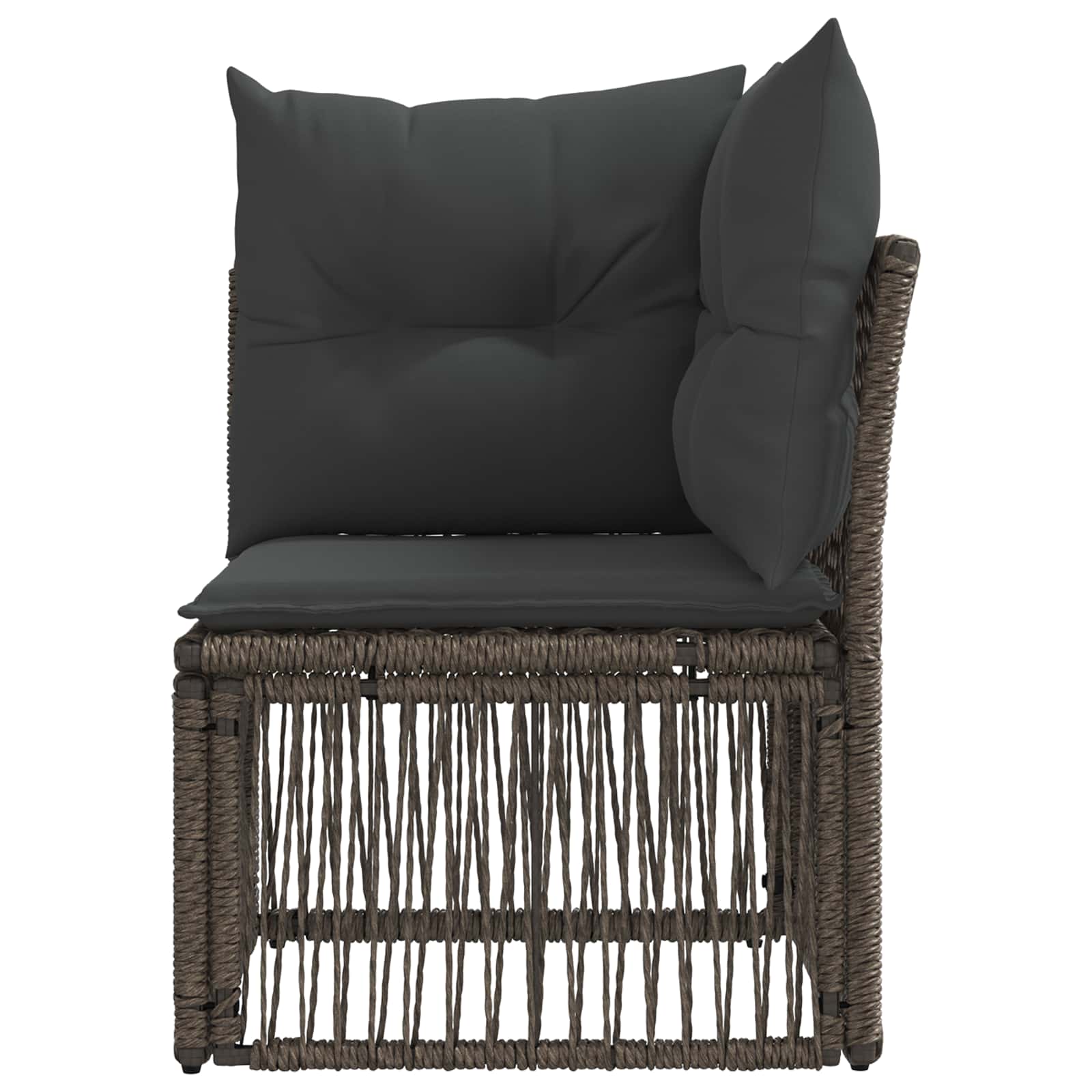 Kampinė sofa Pilka poliratanas