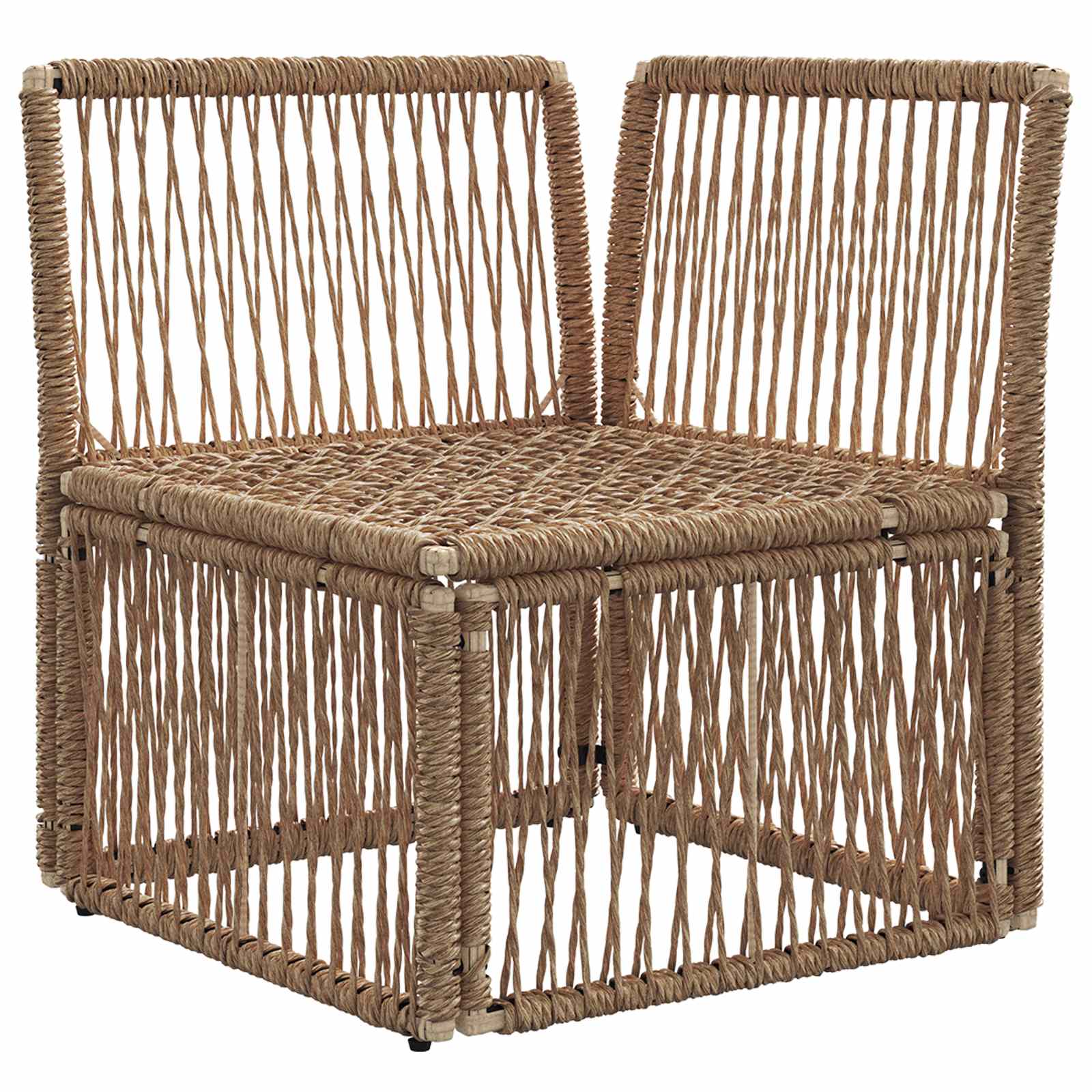 Kampinė sofa Smėlio poliratanas